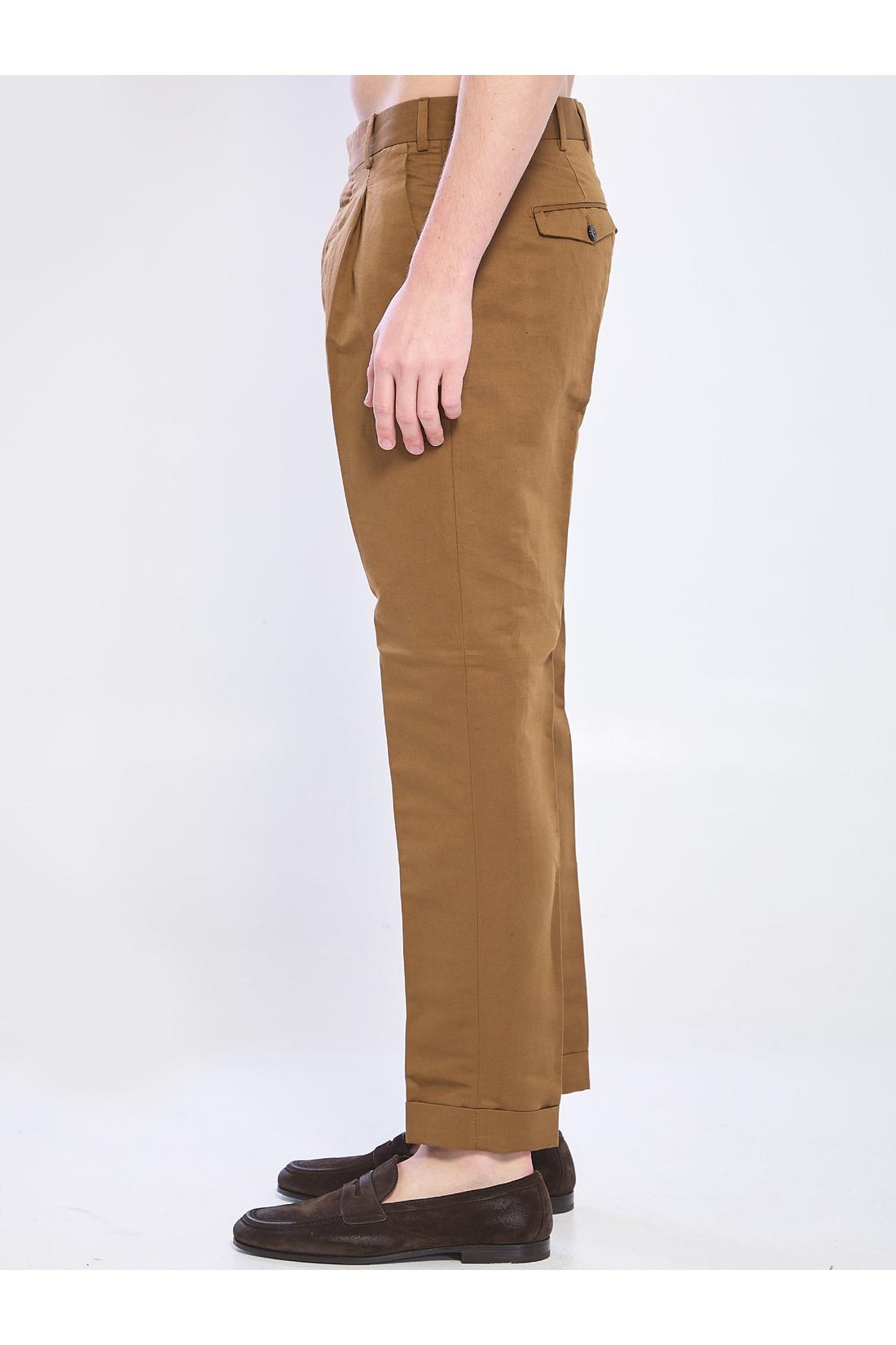 Pt Torino-OUTLET-SALE-Rebel pants in linen and cotton-ARCHIVIST