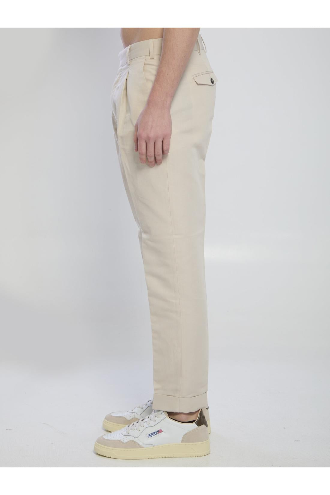 Pt Torino-OUTLET-SALE-Rebel pants in linen and cotton-ARCHIVIST