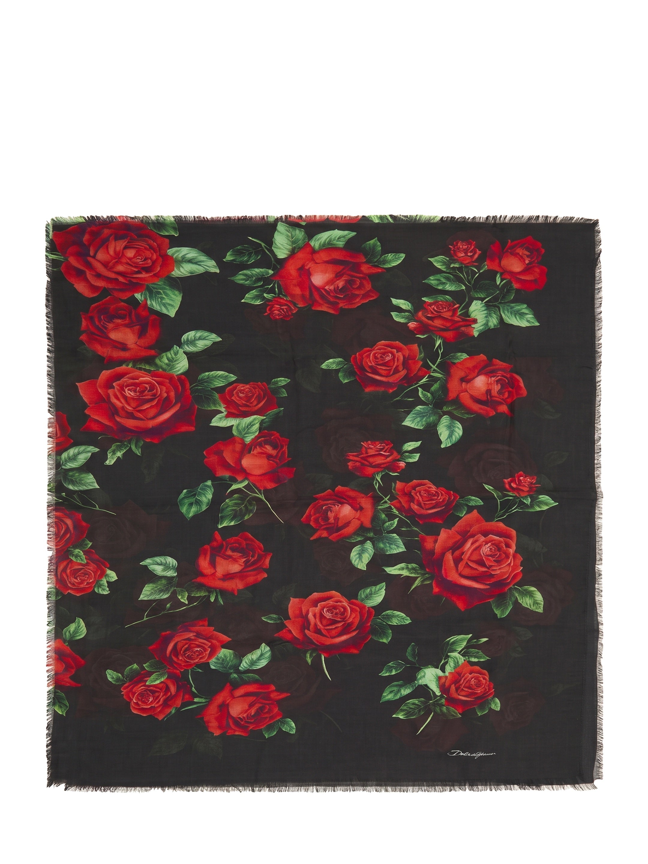 Dolce&gabbana-OUTLET-SALE-Red Rose scarf-ARCHIVIST