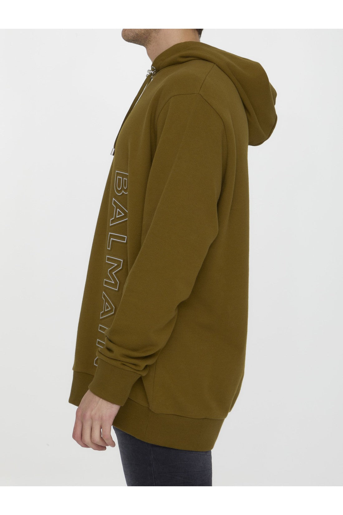 BALMAIN-OUTLET-SALE-Reflective logo hoodie-ARCHIVIST