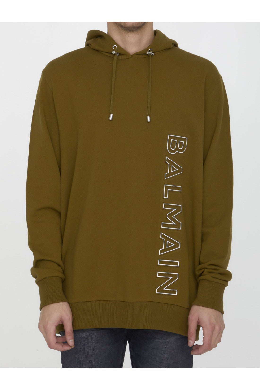 BALMAIN-OUTLET-SALE-Reflective logo hoodie-ARCHIVIST