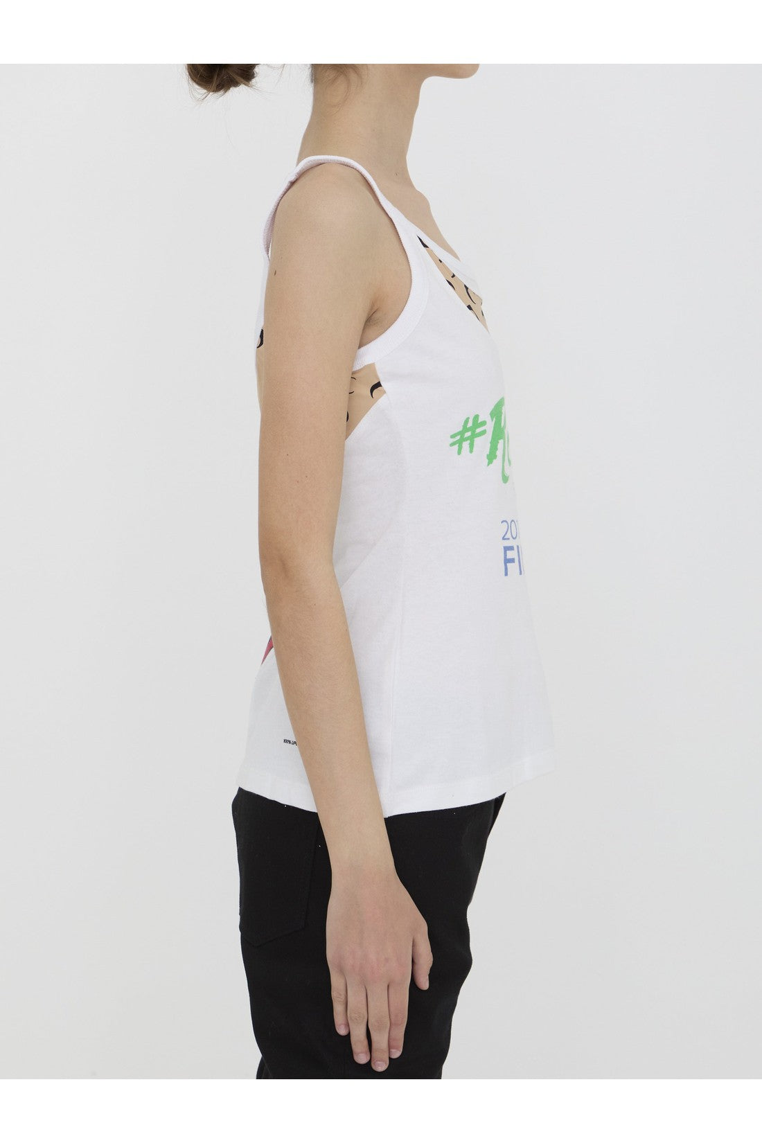 MARINE SERRE-OUTLET-SALE-Regenerated graphic tank top-ARCHIVIST