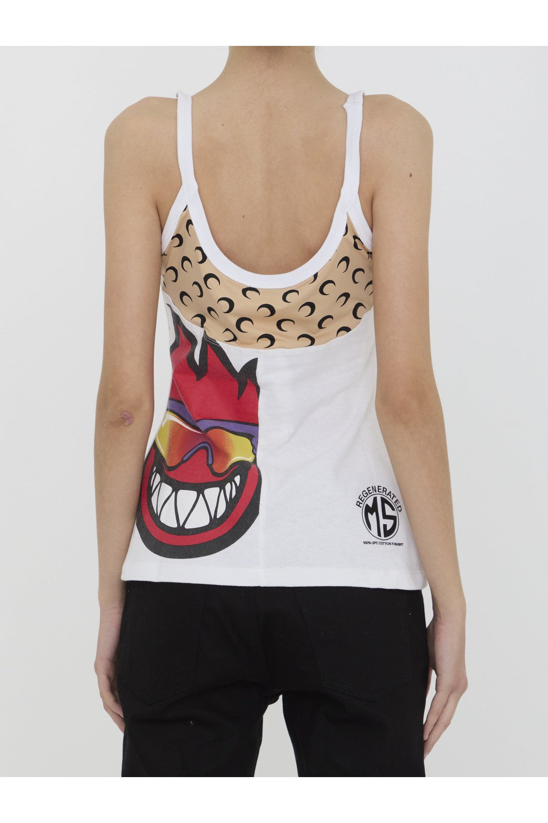 MARINE SERRE-OUTLET-SALE-Regenerated graphic tank top-ARCHIVIST