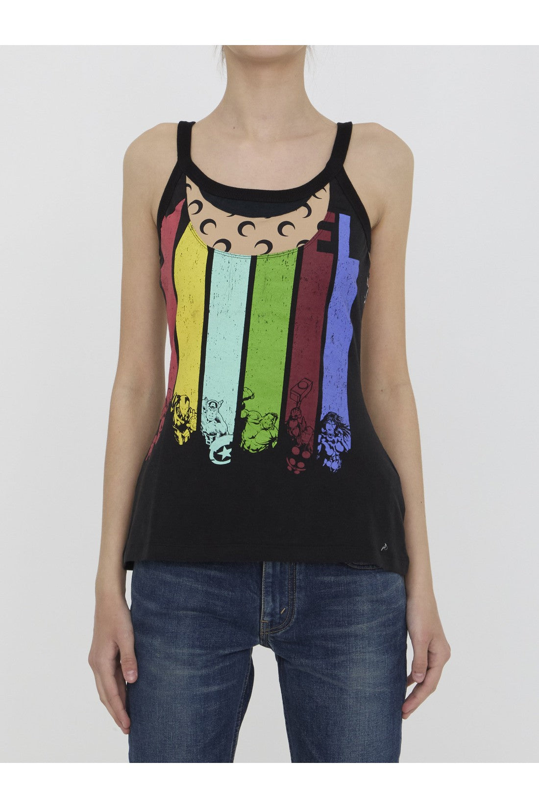 MARINE SERRE-OUTLET-SALE-Regenerated graphic tank top-ARCHIVIST