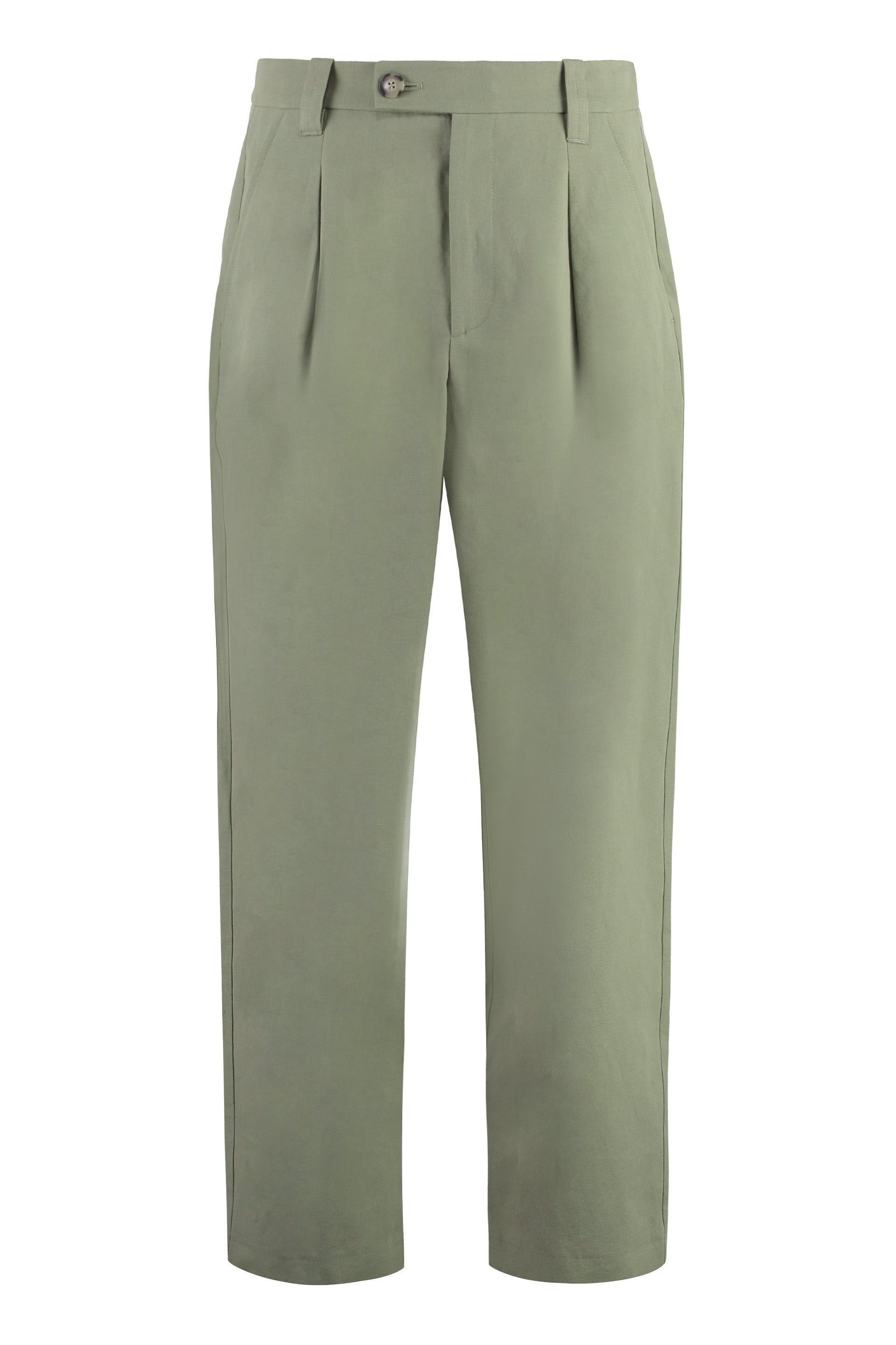 A.P.C.-OUTLET-SALE-Renato Cotton-linen trousers-ARCHIVIST