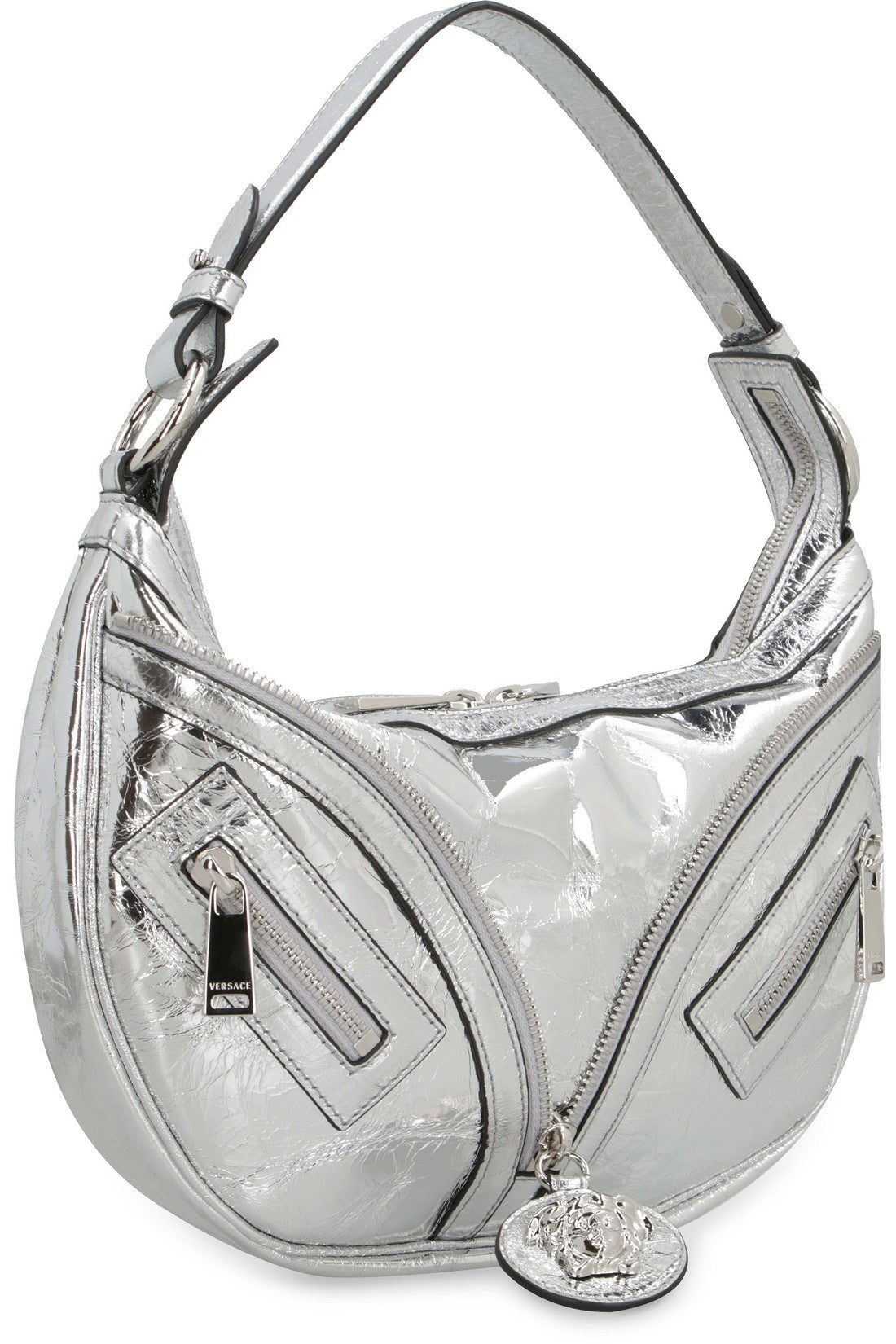 Versace-OUTLET-SALE-Repeat leather shoulder bag-ARCHIVIST