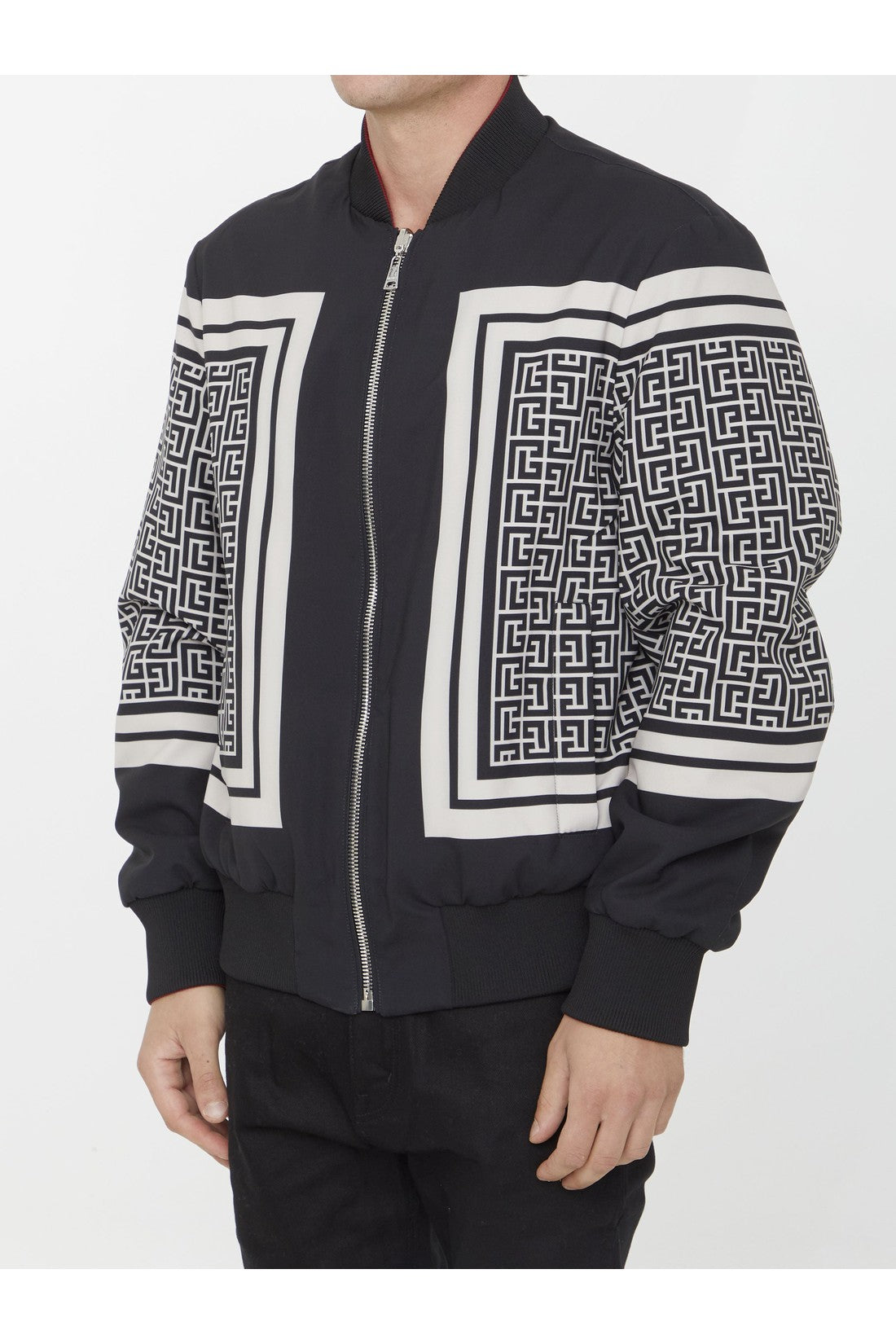 BALMAIN-OUTLET-SALE-Reversible Monogram bomber jacket-ARCHIVIST