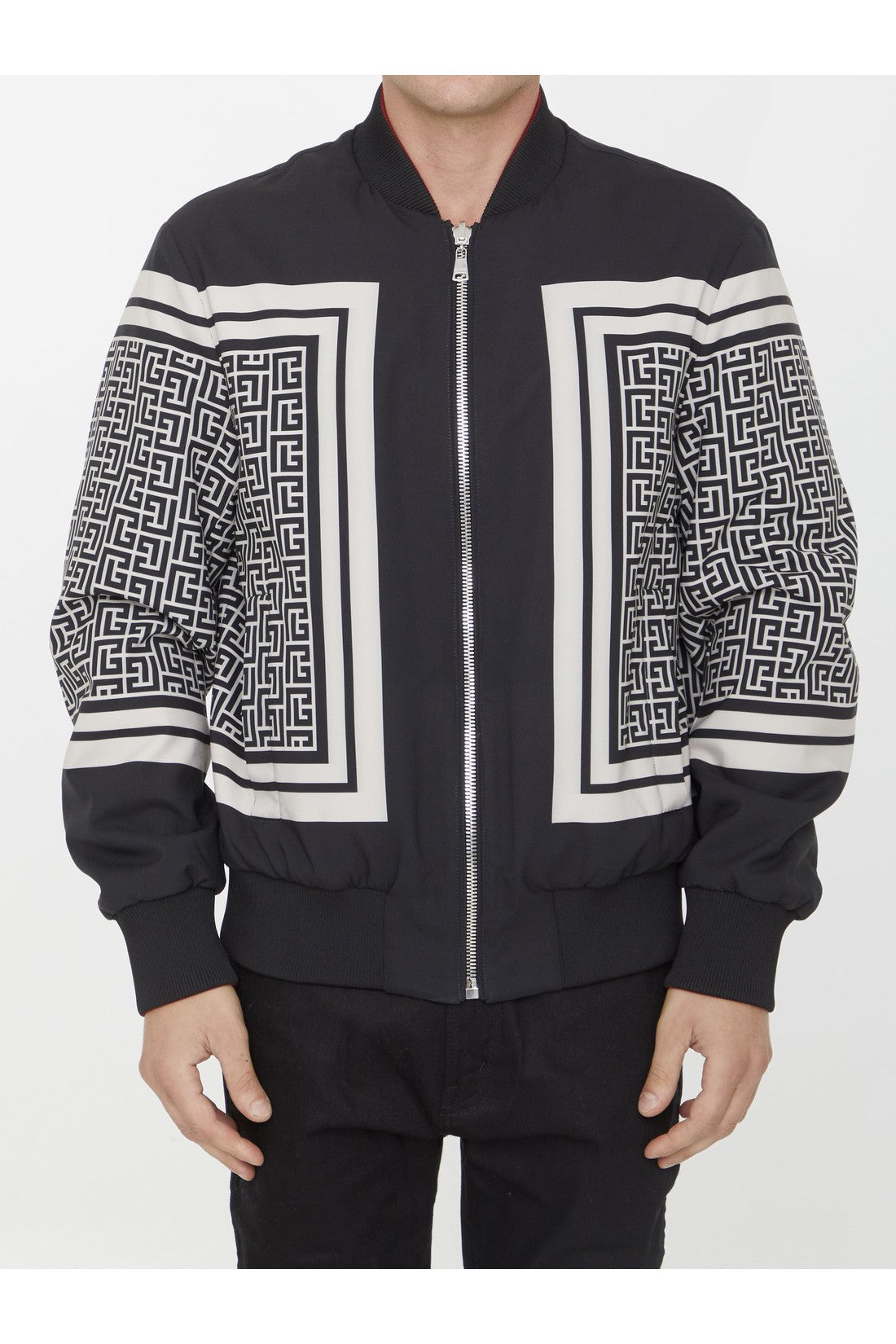 BALMAIN-OUTLET-SALE-Reversible Monogram bomber jacket-ARCHIVIST