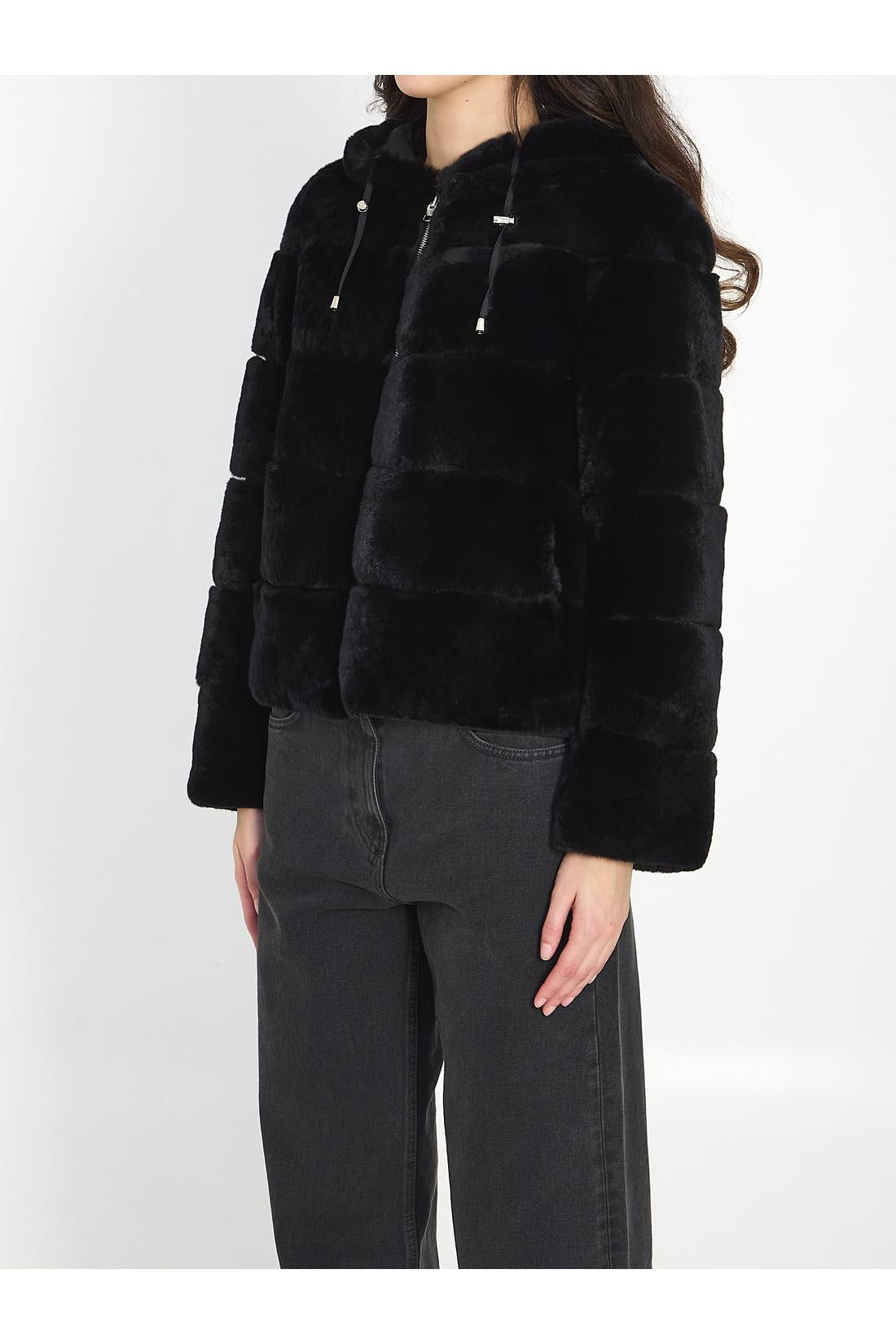 Yves salomon-OUTLET-SALE-Reversible green fur-ARCHIVIST