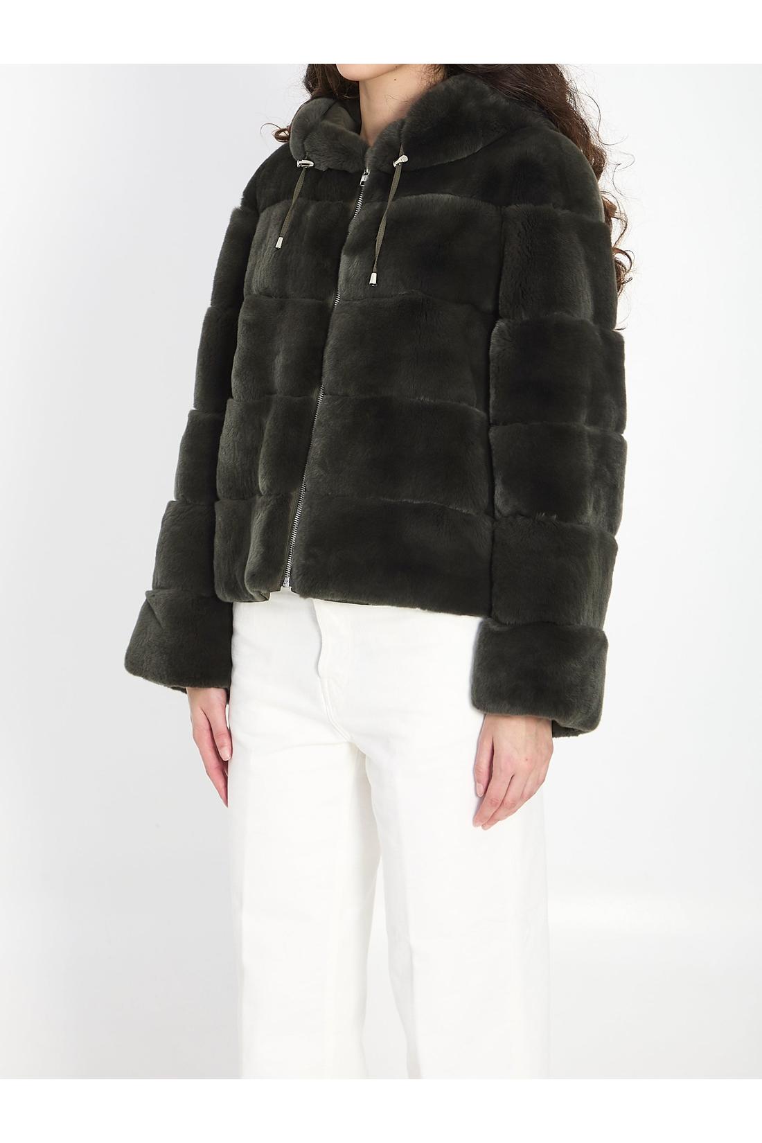 Yves salomon-OUTLET-SALE-Reversible green fur-ARCHIVIST