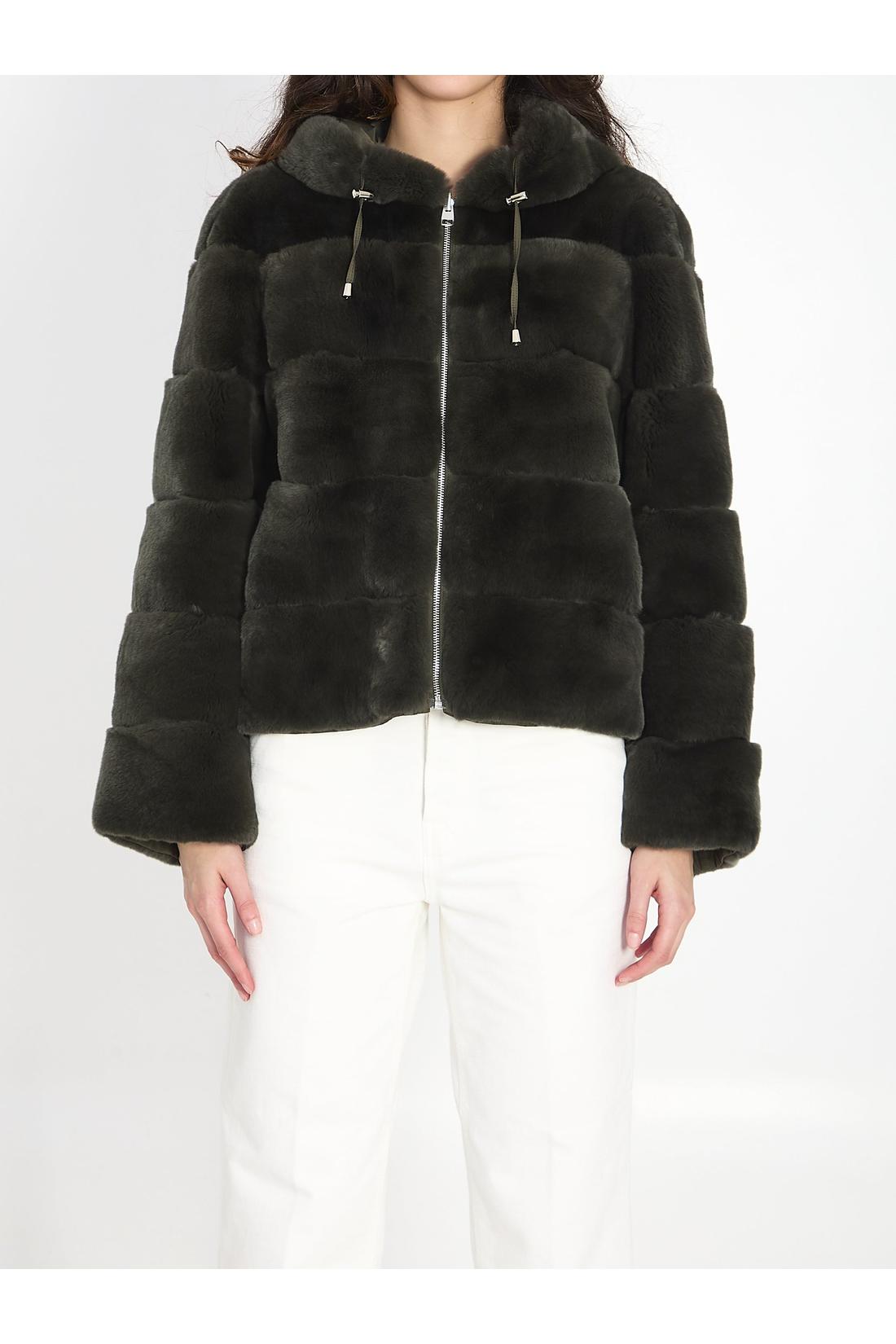 Yves salomon-OUTLET-SALE-Reversible green fur-ARCHIVIST