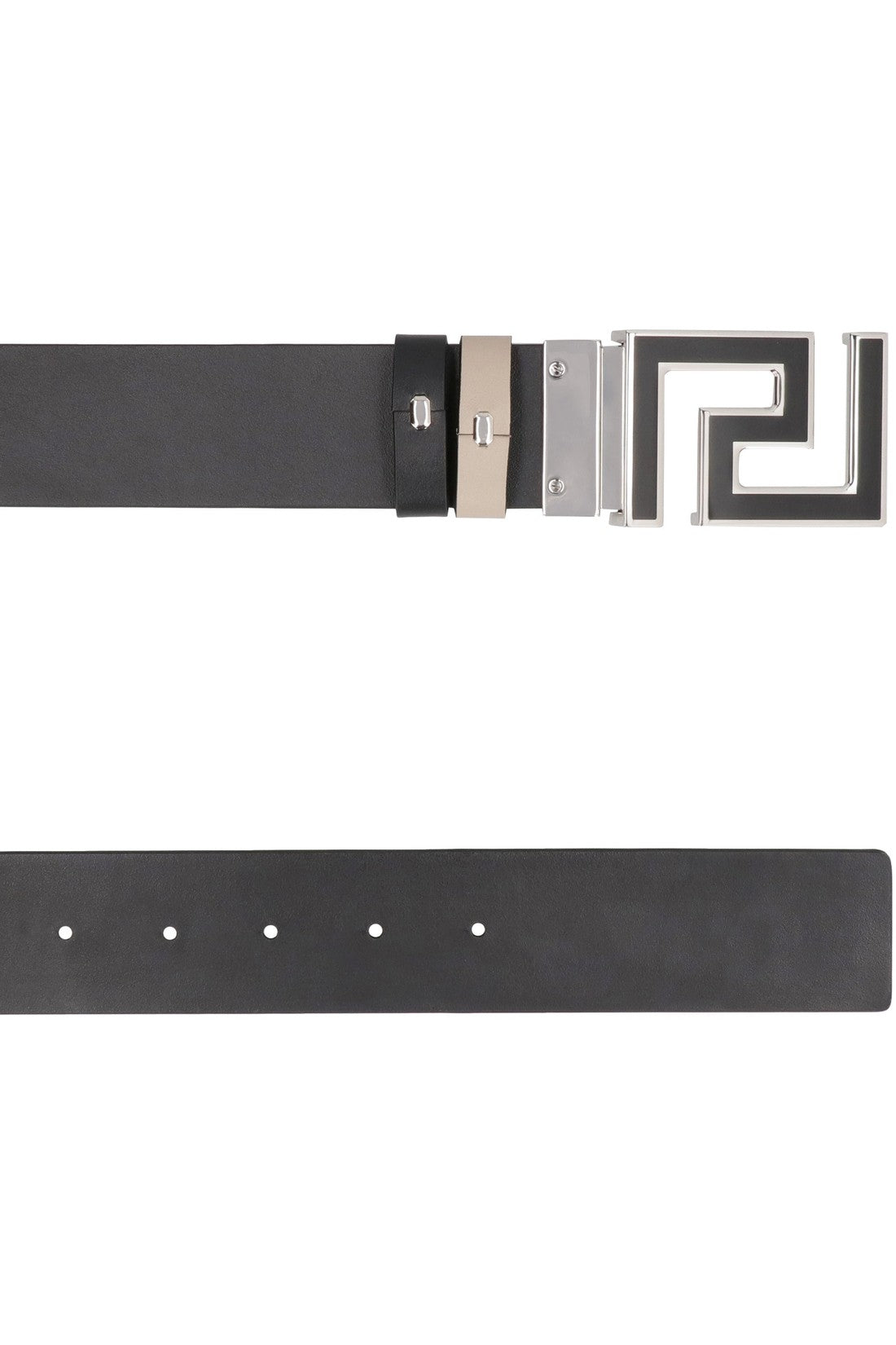 Versace-OUTLET-SALE-Reversible leather belt-ARCHIVIST