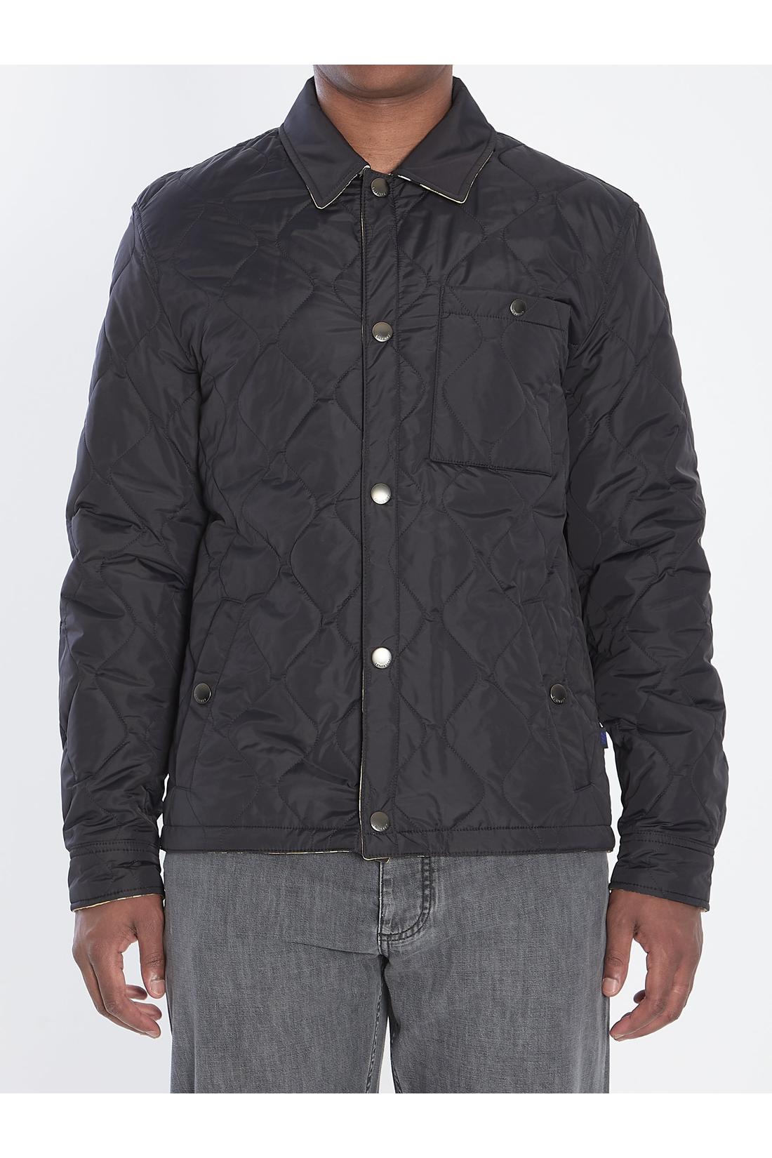 Burberry-OUTLET-SALE-Reversible overshirt in quilted nylon-ARCHIVIST