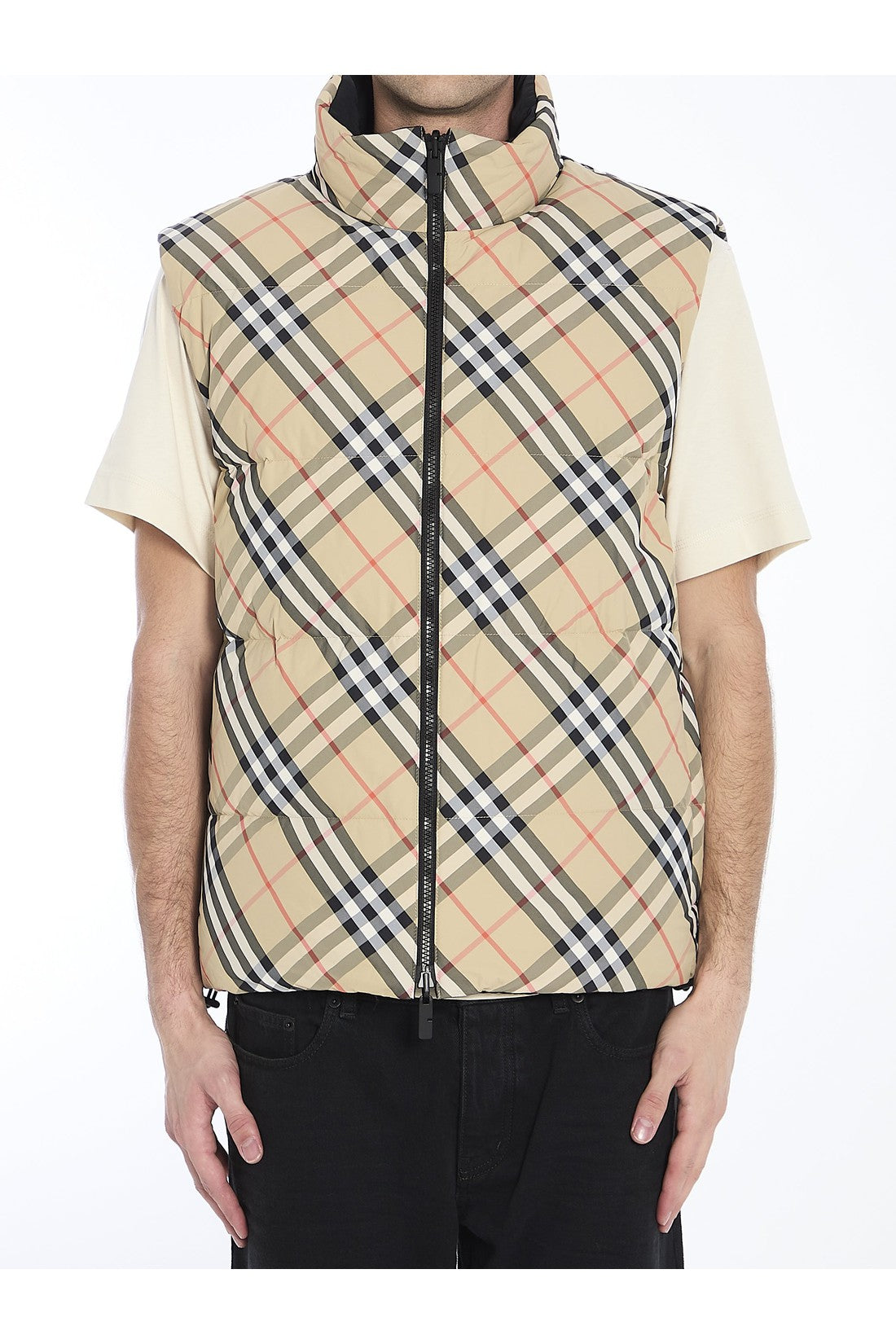 BURBERRY-OUTLET-SALE-Reversible padded vest-ARCHIVIST