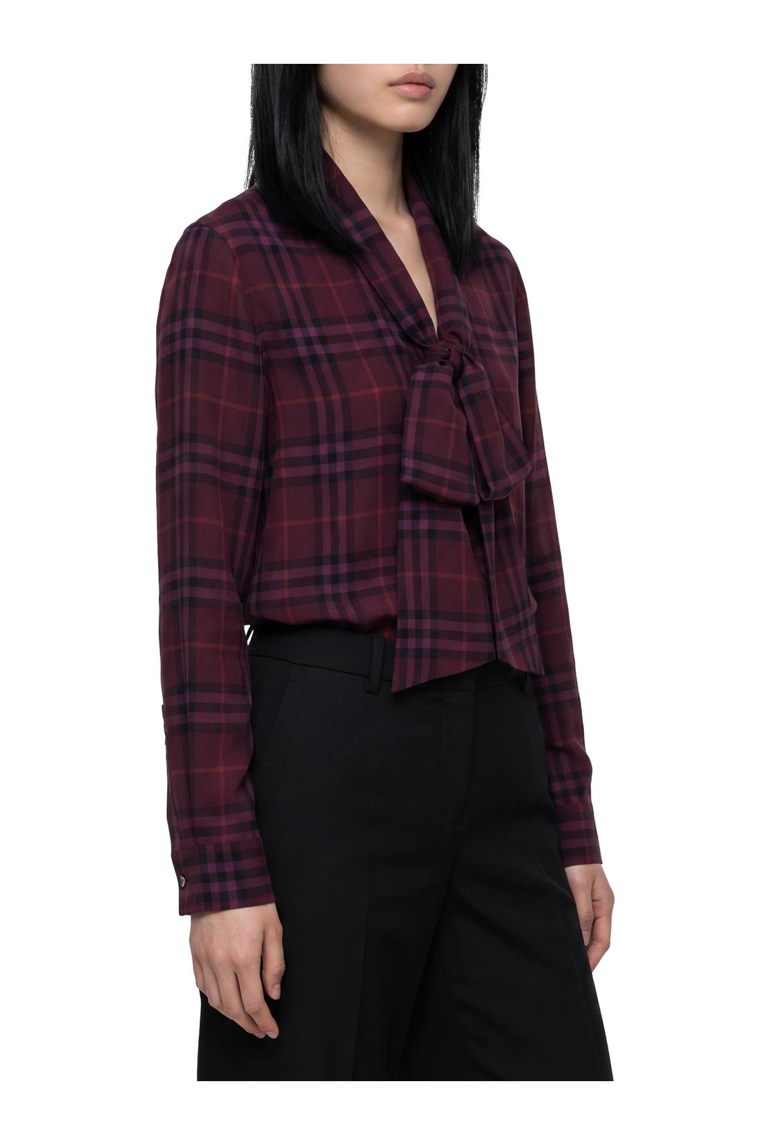 Burberry-OUTLET-SALE-Rhiannon Check shirt with scarf-ARCHIVIST