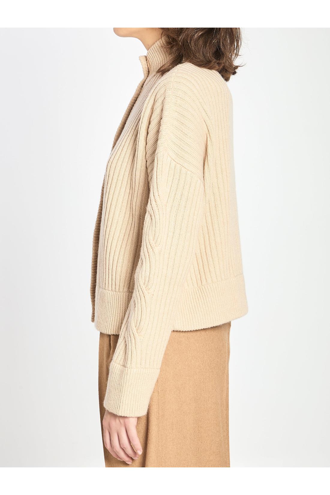 Max Mara-OUTLET-SALE-Ribbed cardigan in wool and cashmere-ARCHIVIST