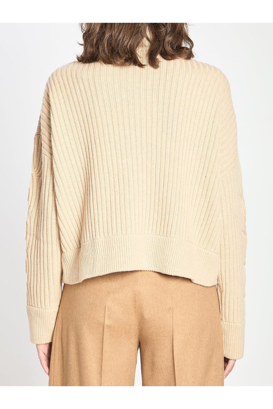 Max Mara-OUTLET-SALE-Ribbed cardigan in wool and cashmere-ARCHIVIST