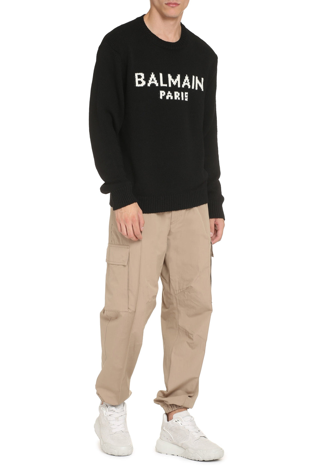 Balmain-OUTLET-SALE-Ribbed crew-neck sweater-ARCHIVIST