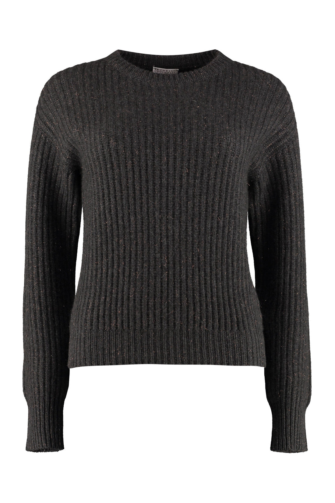 Brunello Cucinelli-OUTLET-SALE-Ribbed crewneck sweater-ARCHIVIST
