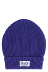 Dolce & Gabbana-OUTLET-SALE-Ribbed knit beanie-ARCHIVIST