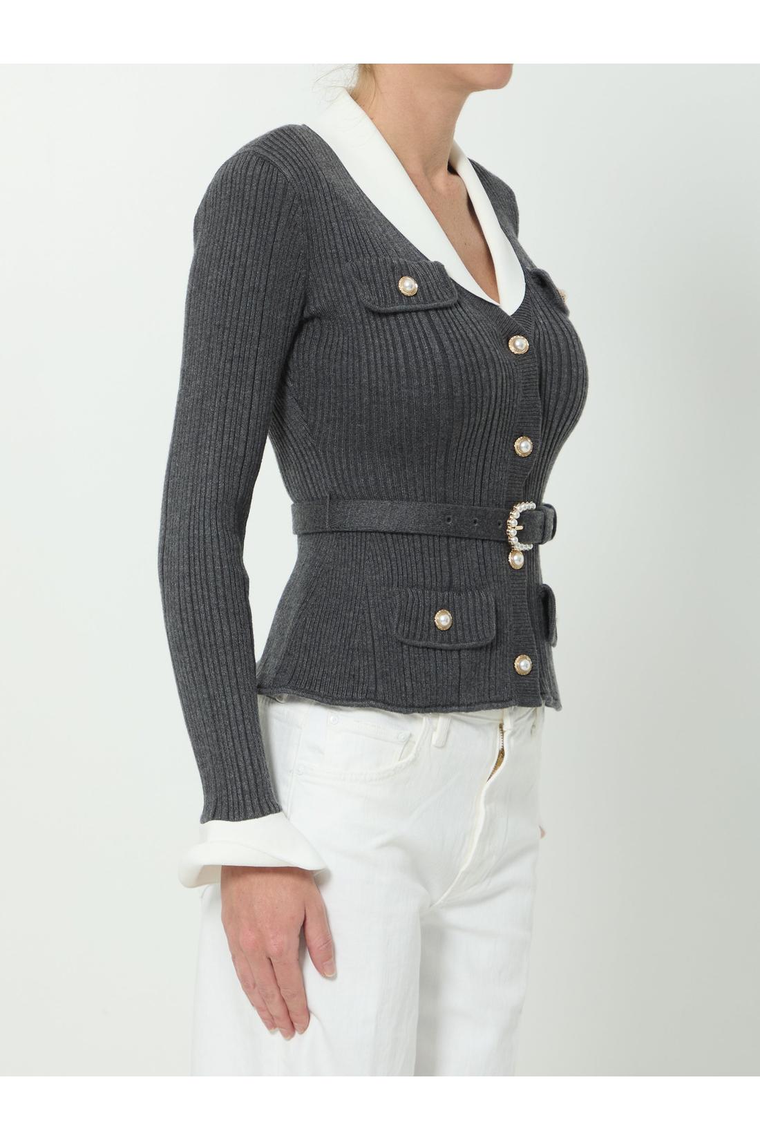 Self Portrait-OUTLET-SALE-Ribbed knit cargidan-ARCHIVIST