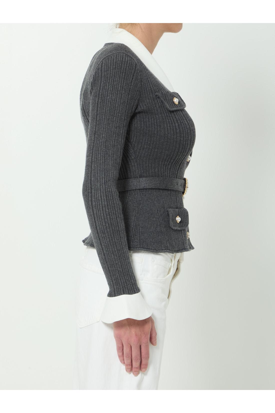 Self Portrait-OUTLET-SALE-Ribbed knit cargidan-ARCHIVIST