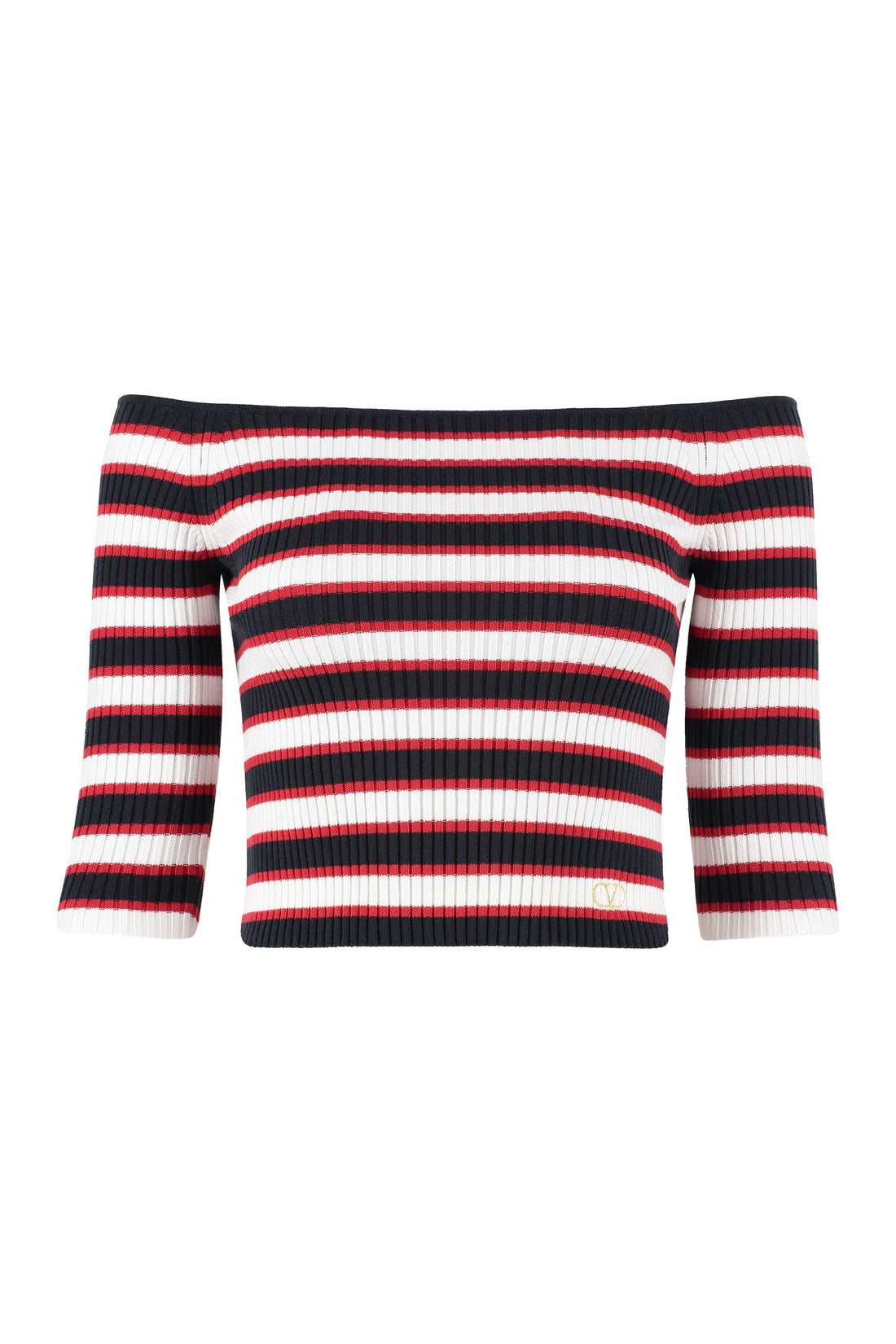 Valentino-OUTLET-SALE-Ribbed knit crop top-ARCHIVIST