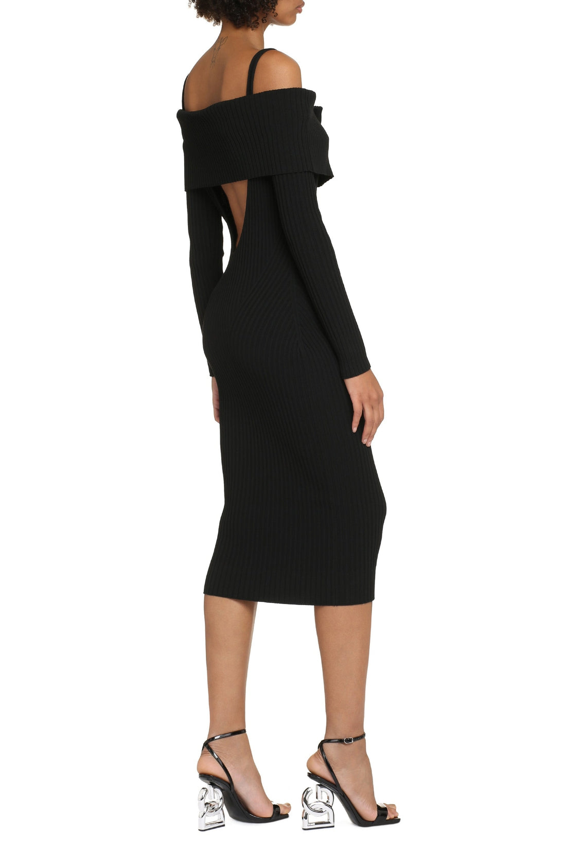 ANDREADAMO-OUTLET-SALE-Ribbed knit midi dress-ARCHIVIST