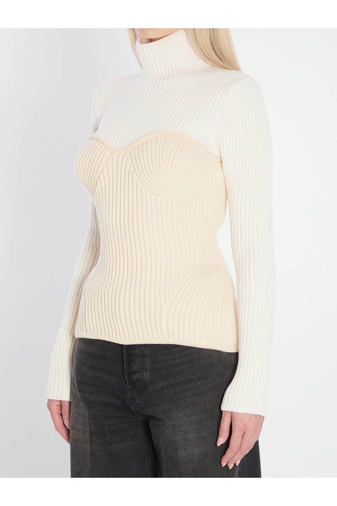 Jean Paul Gaultier-OUTLET-SALE-Ribbed knit pullover-ARCHIVIST
