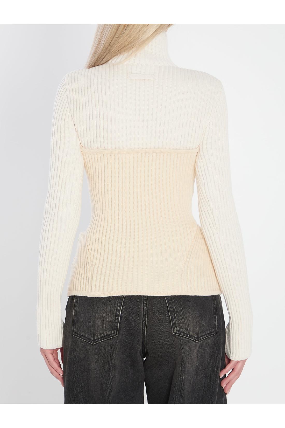 Jean Paul Gaultier-OUTLET-SALE-Ribbed knit pullover-ARCHIVIST
