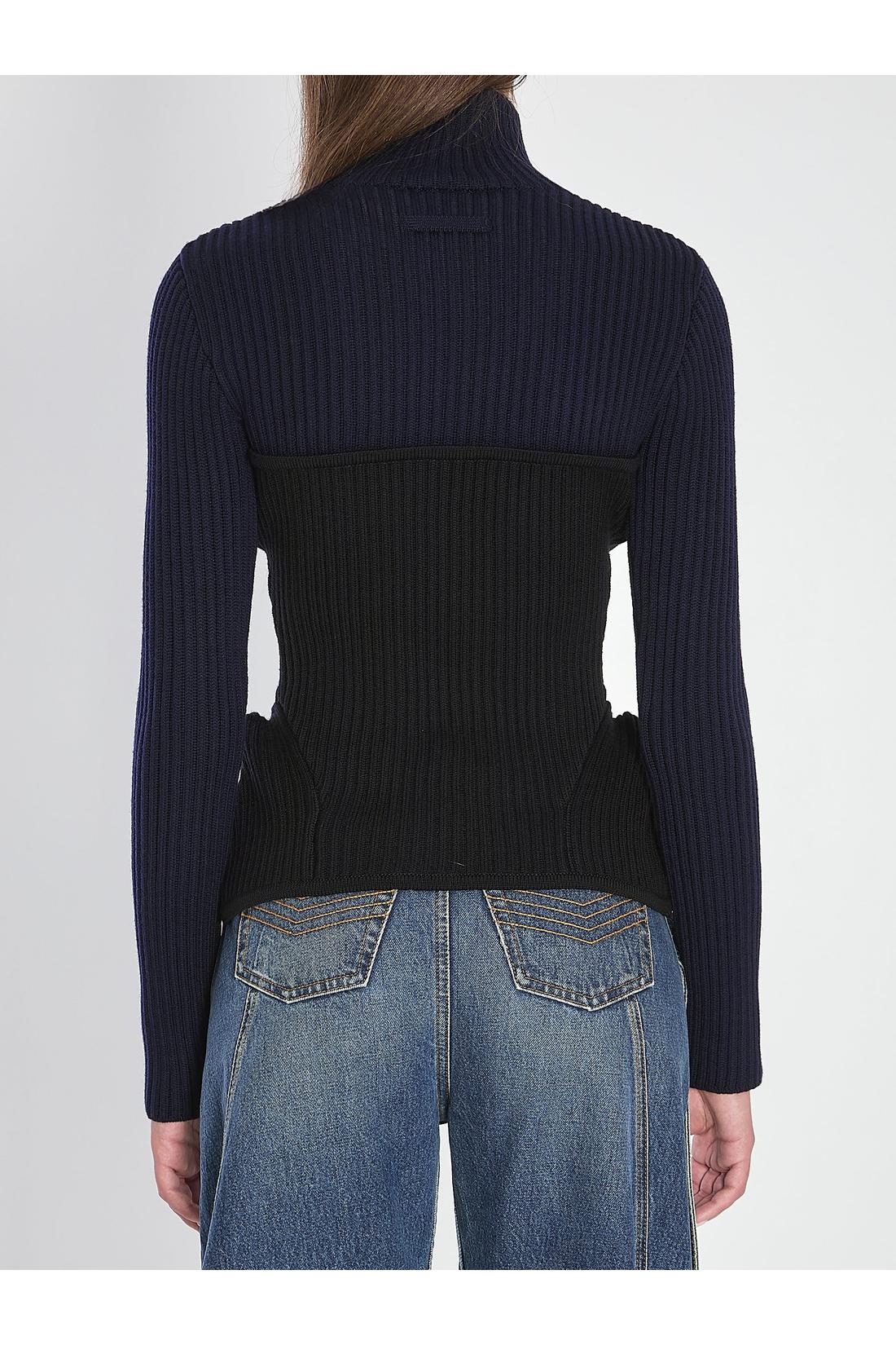 Jean Paul Gaultier-OUTLET-SALE-Ribbed knit pullover-ARCHIVIST
