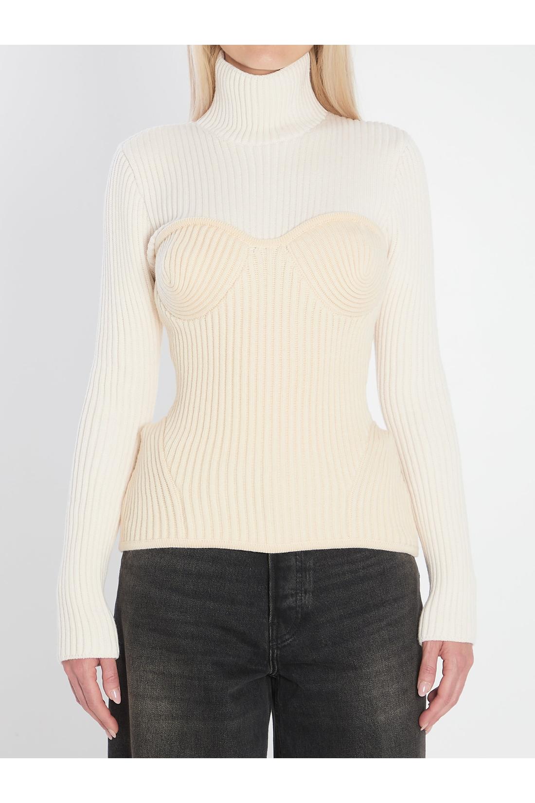 Jean Paul Gaultier-OUTLET-SALE-Ribbed knit pullover-ARCHIVIST