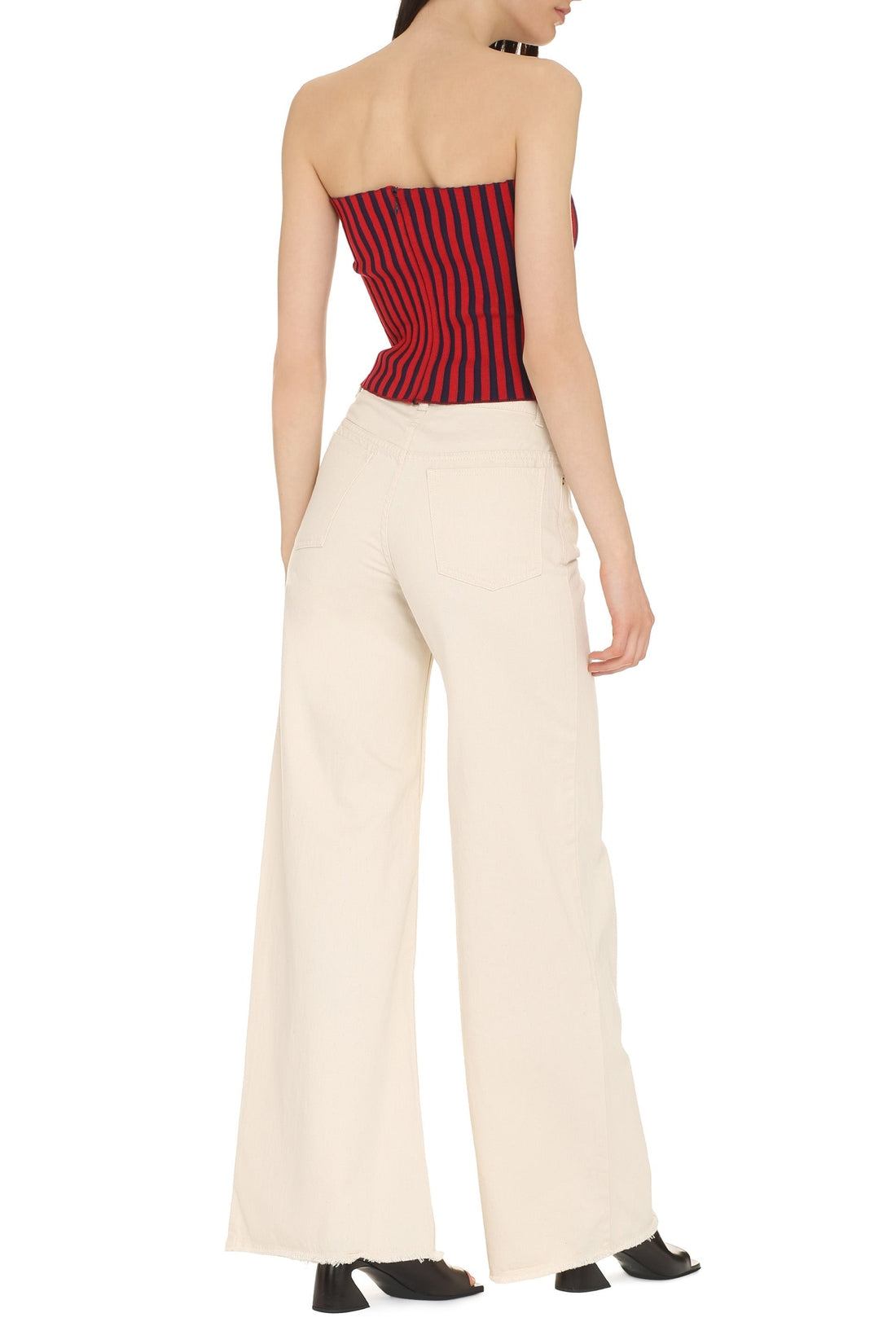 Tory Burch-OUTLET-SALE-Ribbed knit top-ARCHIVIST