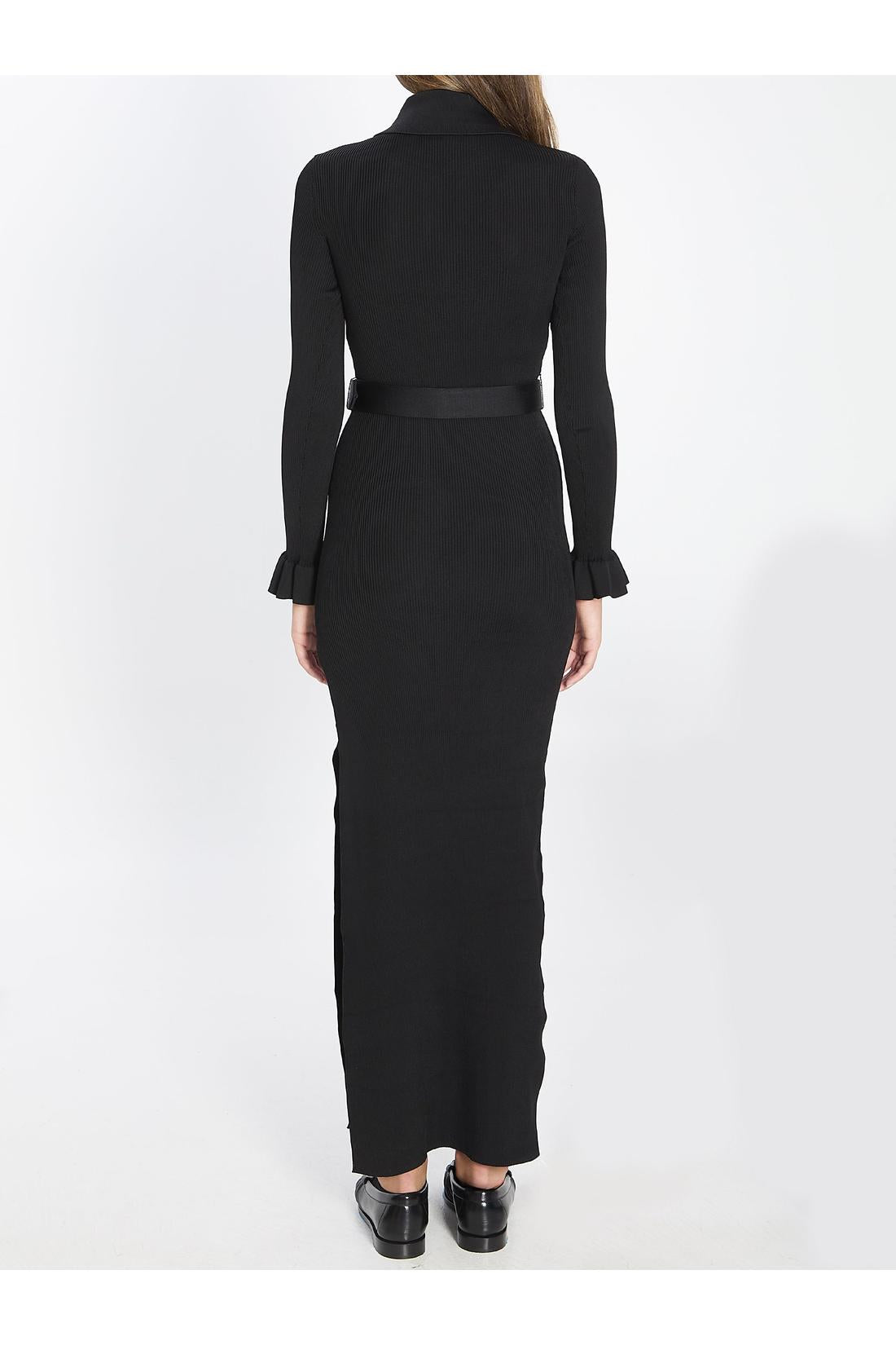 Self Portrait-OUTLET-SALE-Ribbed maxi dress-ARCHIVIST