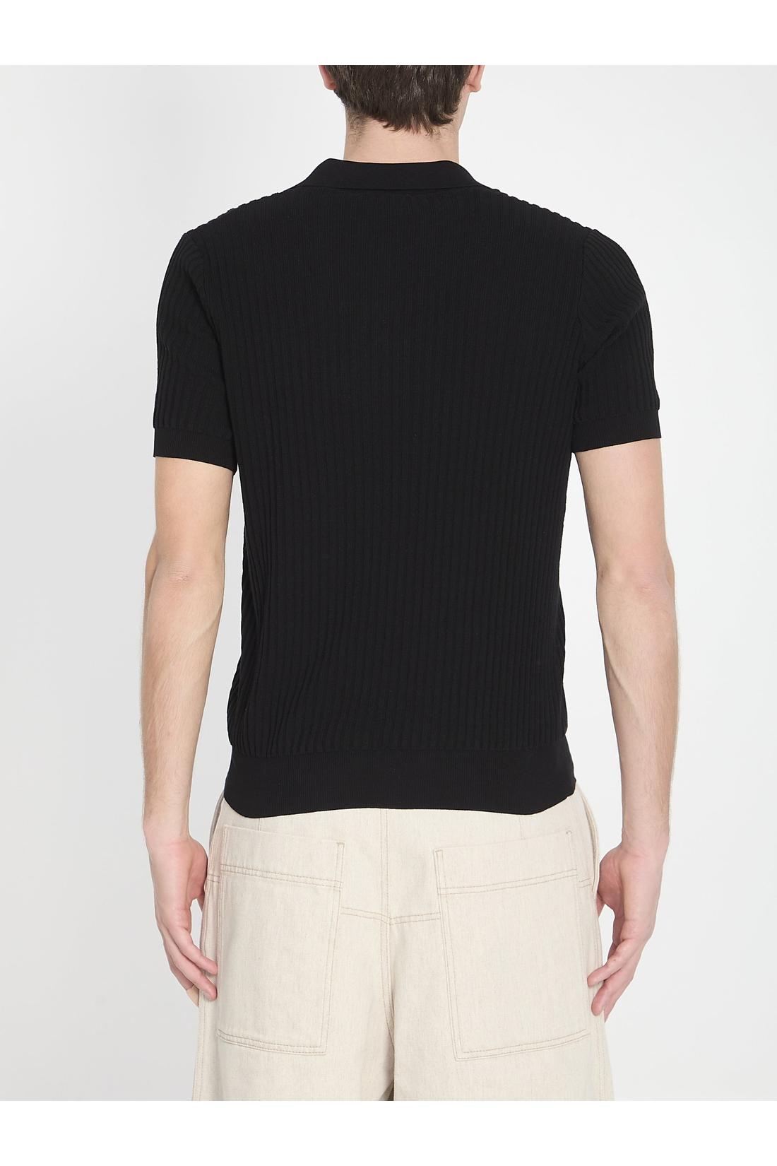 Ribbed polo shirt-Shirts-Roberto Collina-OUTLET-ARCHIVIST-ARCHIVE-SALE