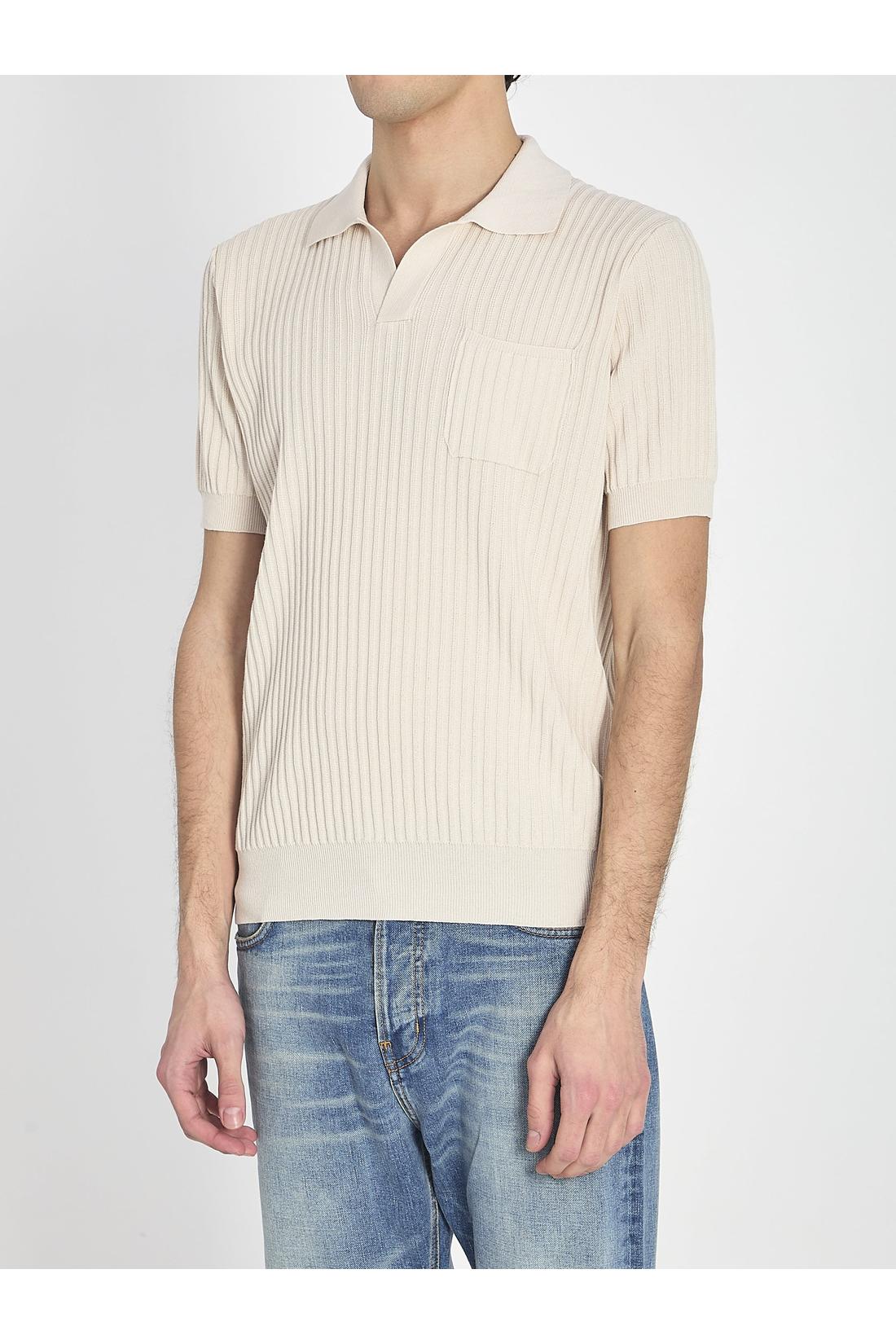 Ribbed polo shirt-Shirts-Roberto Collina-ARCHIVIST