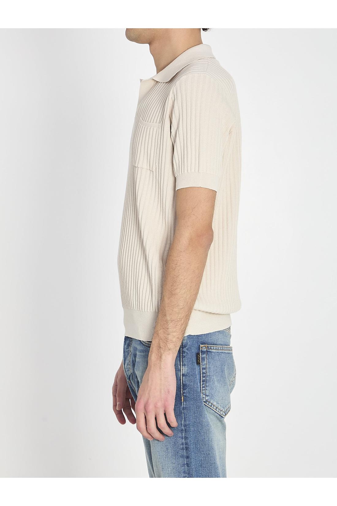 Ribbed polo shirt-Shirts-Roberto Collina-ARCHIVIST