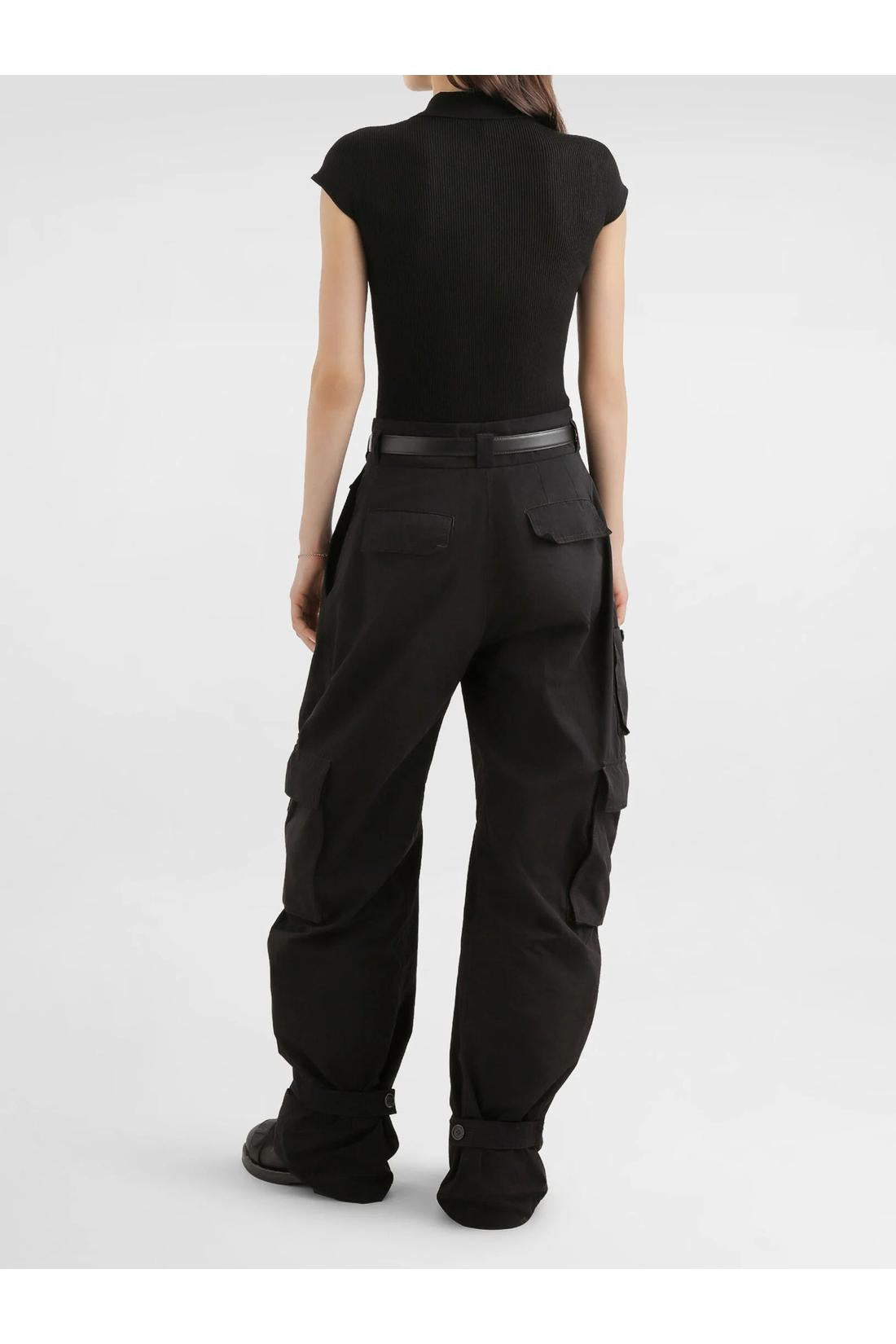 Dolce & Gabbana-OUTLET-SALE-Ribbed polo-style top-ARCHIVIST