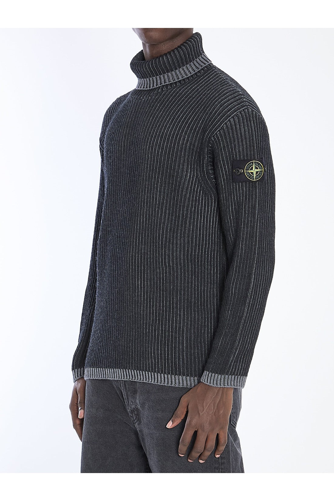 STONE ISLAND-OUTLET-SALE-Ribbed wool sweater-ARCHIVIST