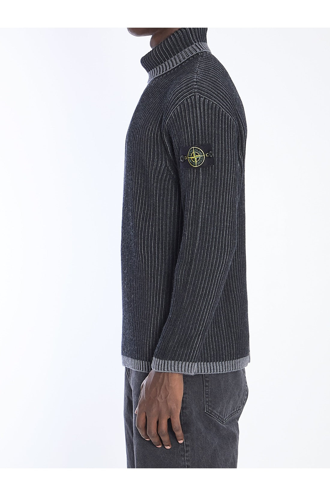 STONE ISLAND-OUTLET-SALE-Ribbed wool sweater-ARCHIVIST