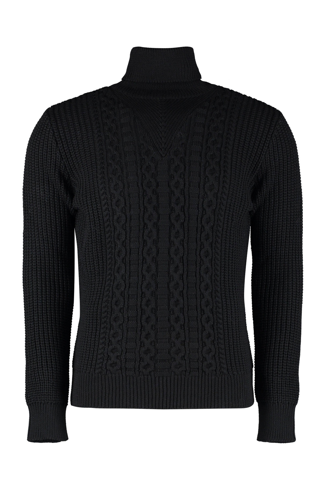 Roberto Collina-OUTLET-SALE-Ribbed wool turtleneck sweater-ARCHIVIST