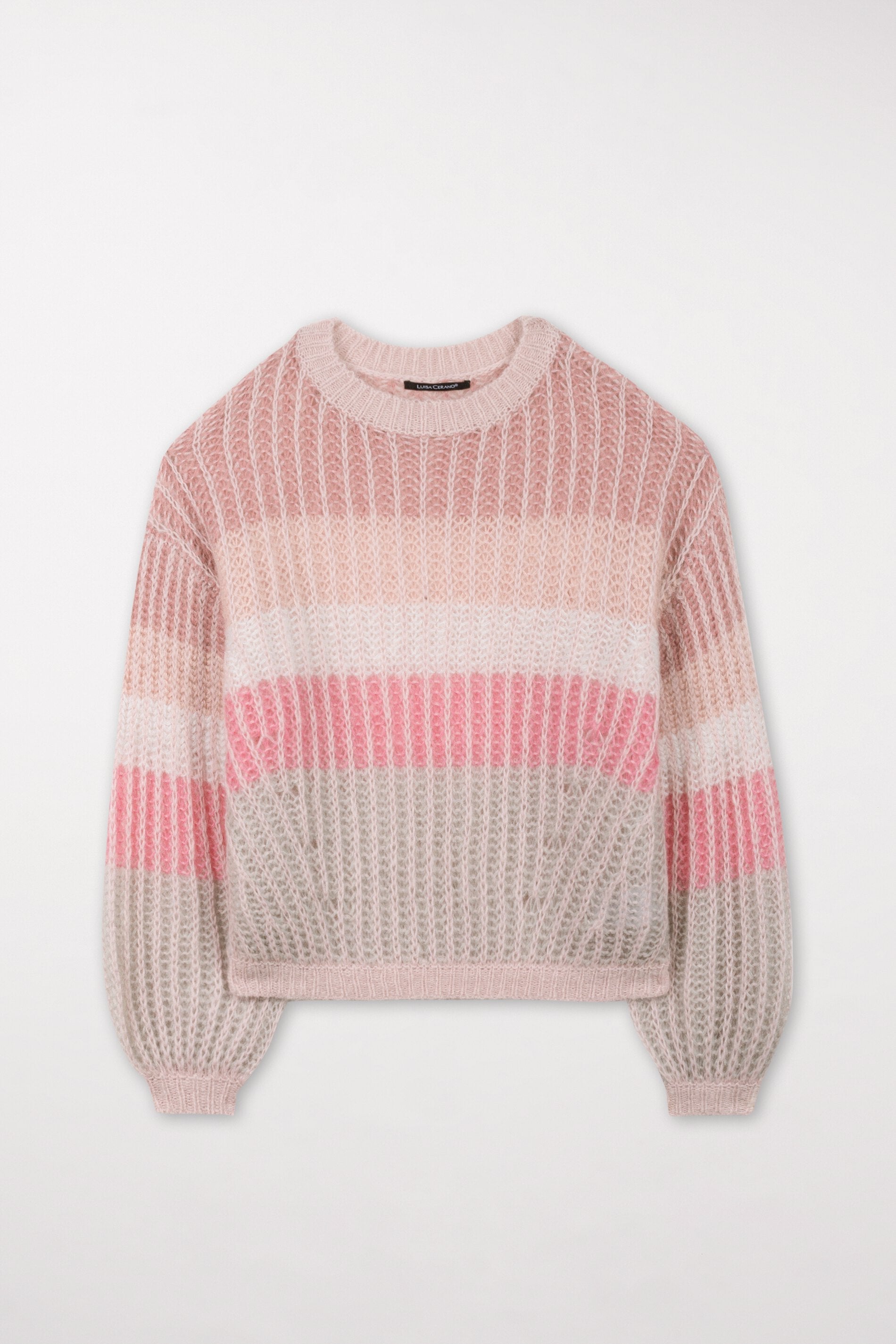 LUISA CERANO-OUTLET-SALE-Ripp-Pullover aus Mohair-Mix-Strick-34-multi-by-ARCHIVIST