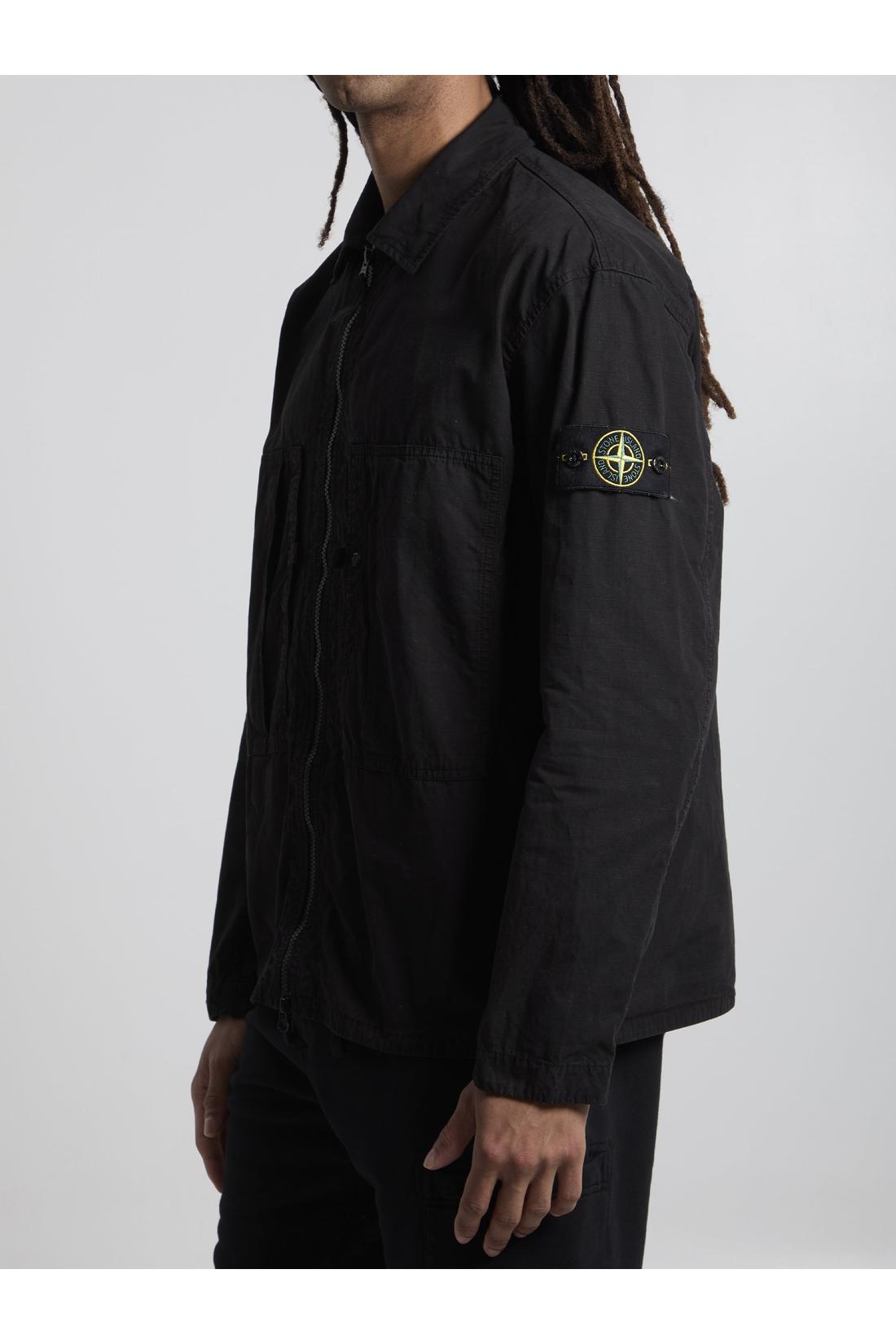 Stone Island-OUTLET-SALE-Ripstop cotton overshirt-ARCHIVIST