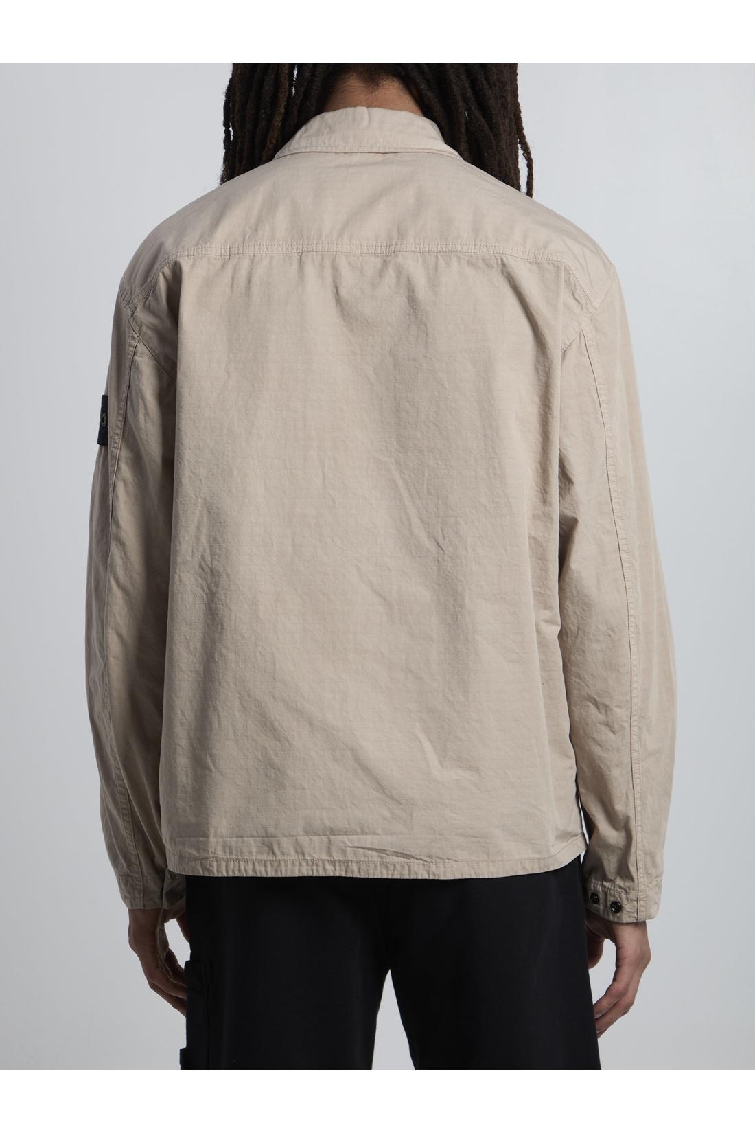 Stone Island-OUTLET-SALE-Ripstop cotton overshirt-ARCHIVIST