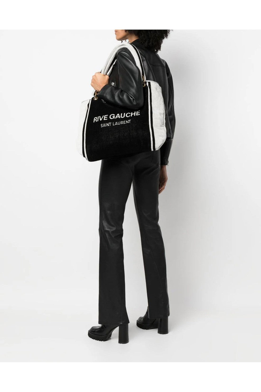 Saint Laurent-OUTLET-SALE-Rive Gauche Logo Tote Bag-ARCHIVIST