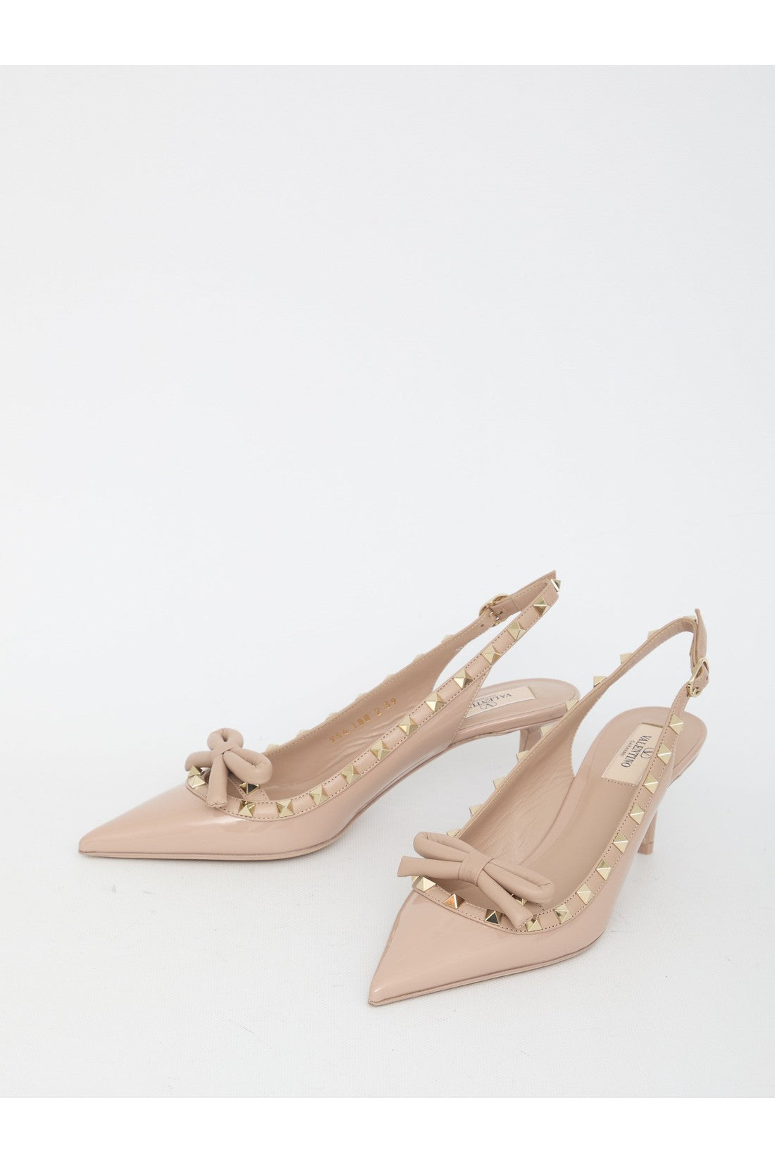 VALENTINO GARAVANI-OUTLET-SALE-Rockstud Bow Slingback Pumps-ARCHIVIST