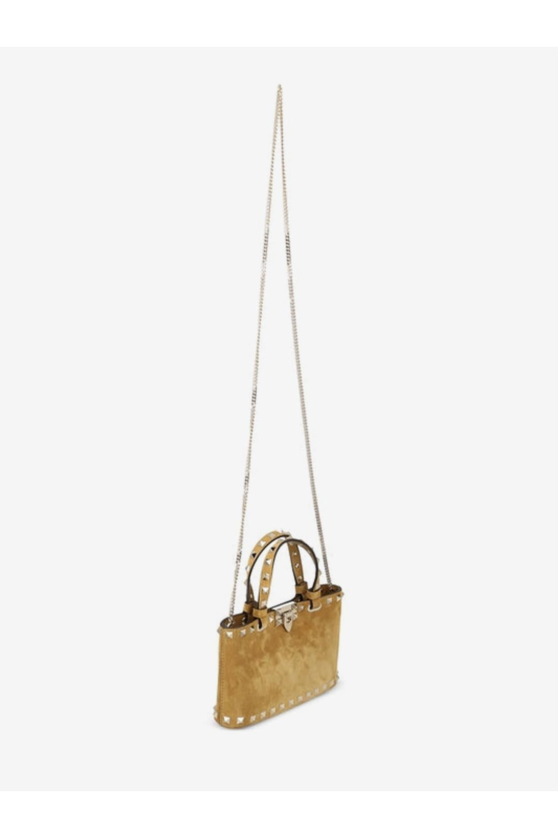 Valentino garavani-OUTLET-SALE-Rockstud mini suede shopping bag-ARCHIVIST
