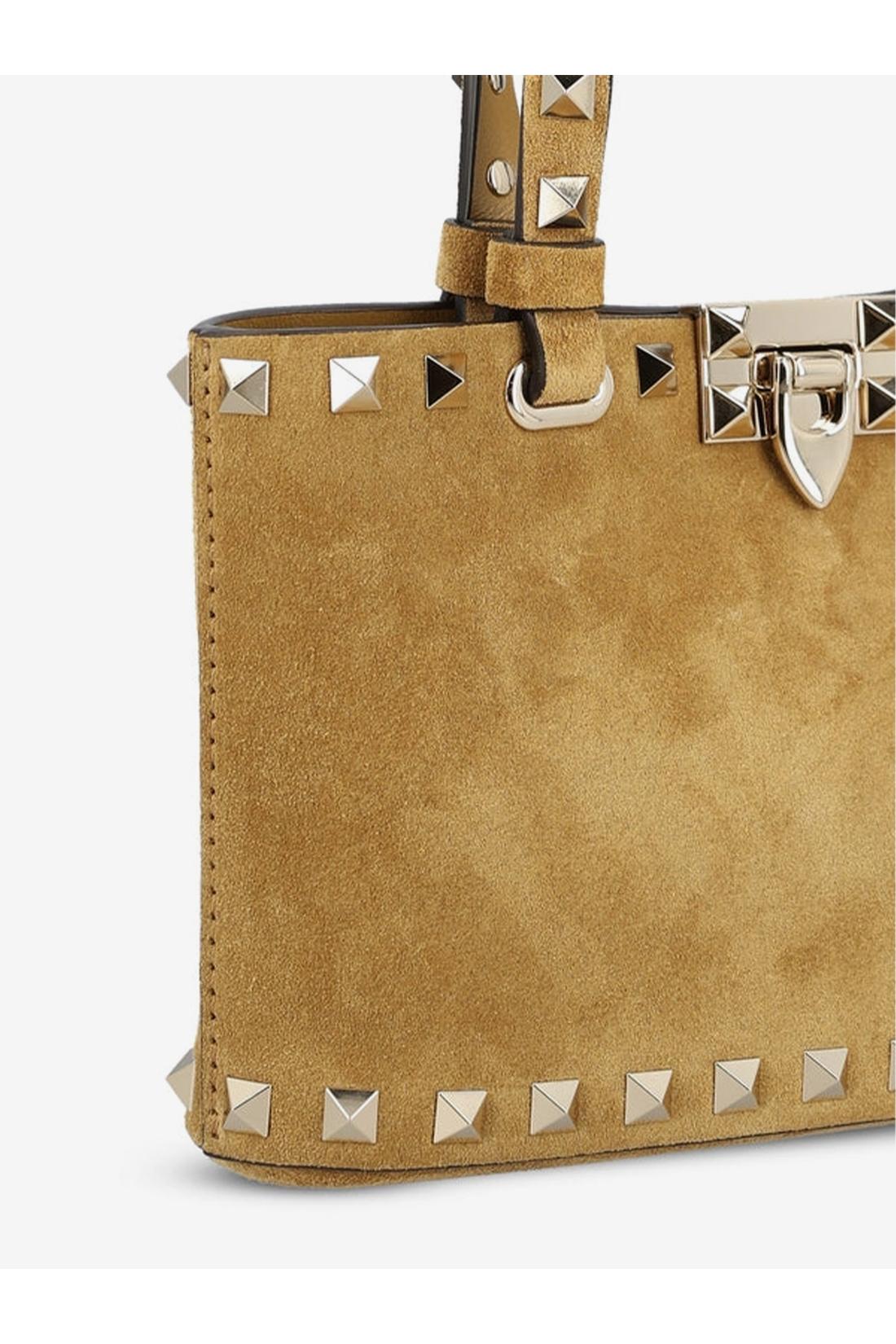 Valentino garavani-OUTLET-SALE-Rockstud mini suede shopping bag-ARCHIVIST