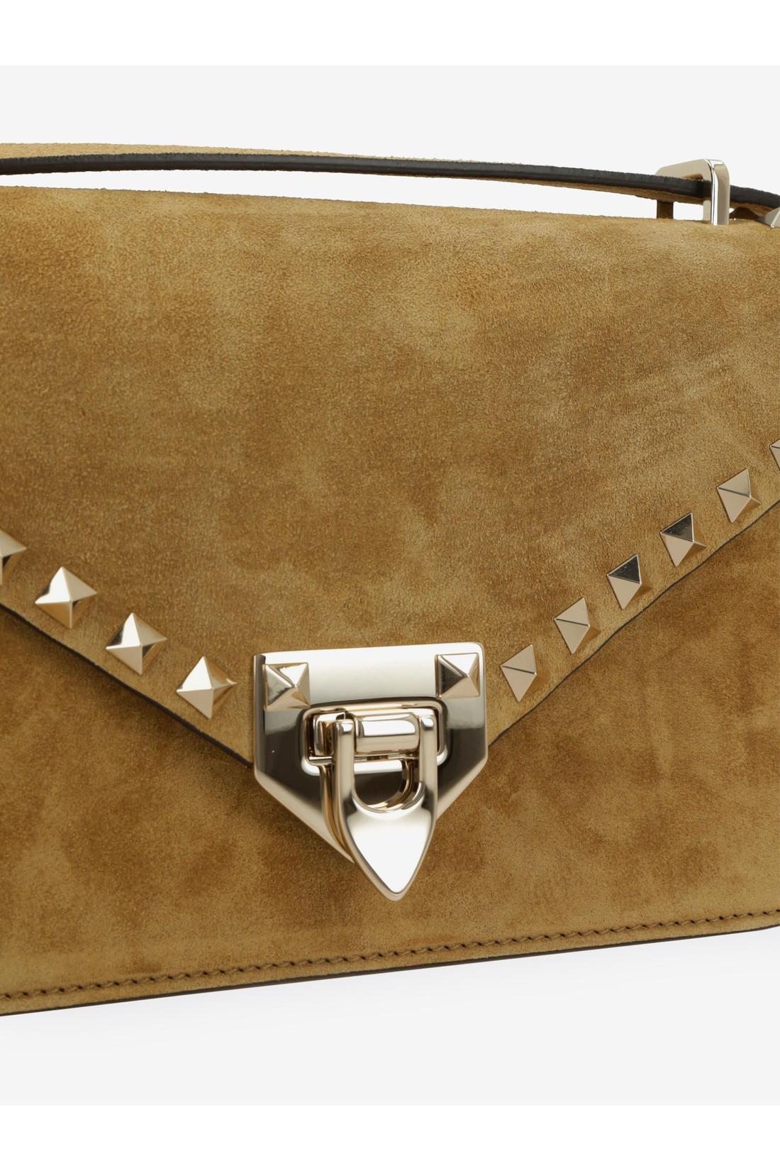 Valentino Garavani-OUTLET-SALE-Rockstud small suede crossbody bag-ARCHIVIST