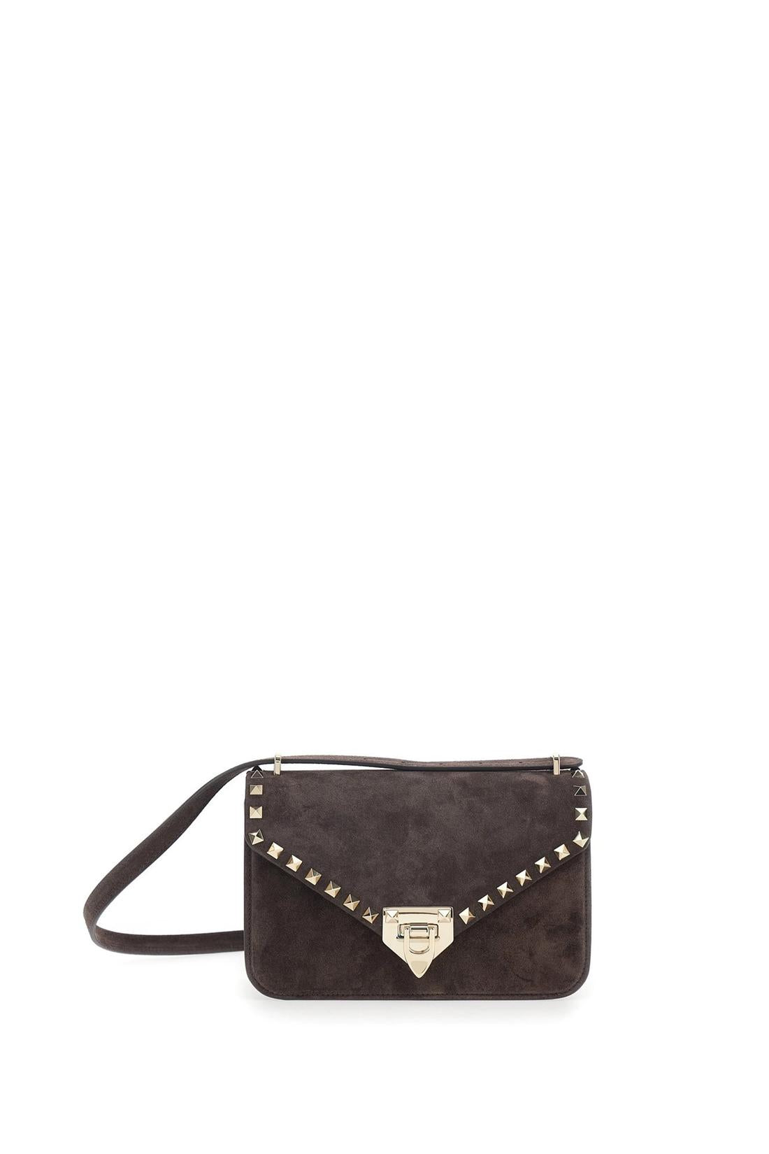 Valentino Garavani-OUTLET-SALE-Rockstud small suede crossbody bag-ARCHIVIST